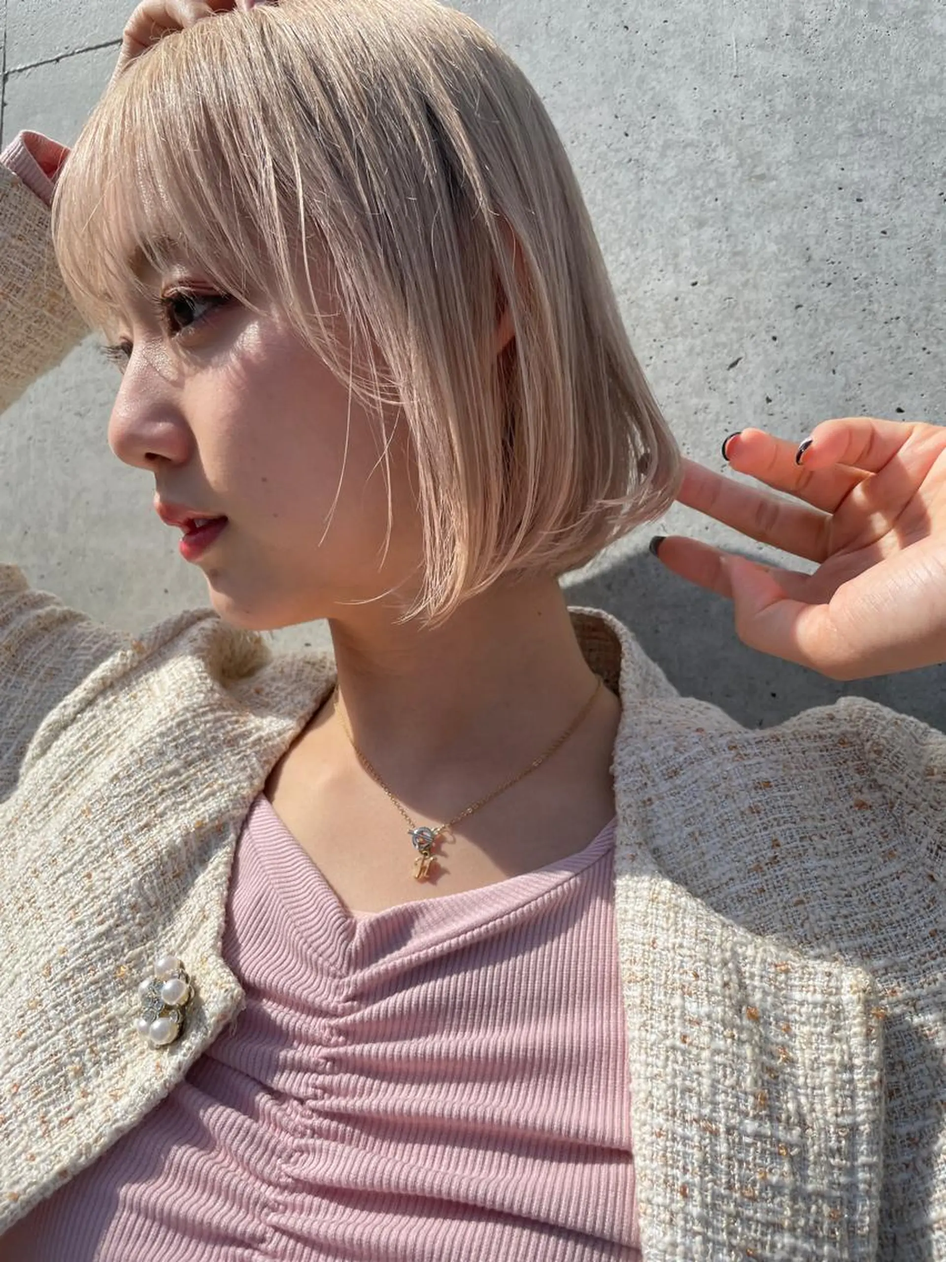 ショート カラー 顔周りカット× 髪質改善【リョウ】のヘアスタイル