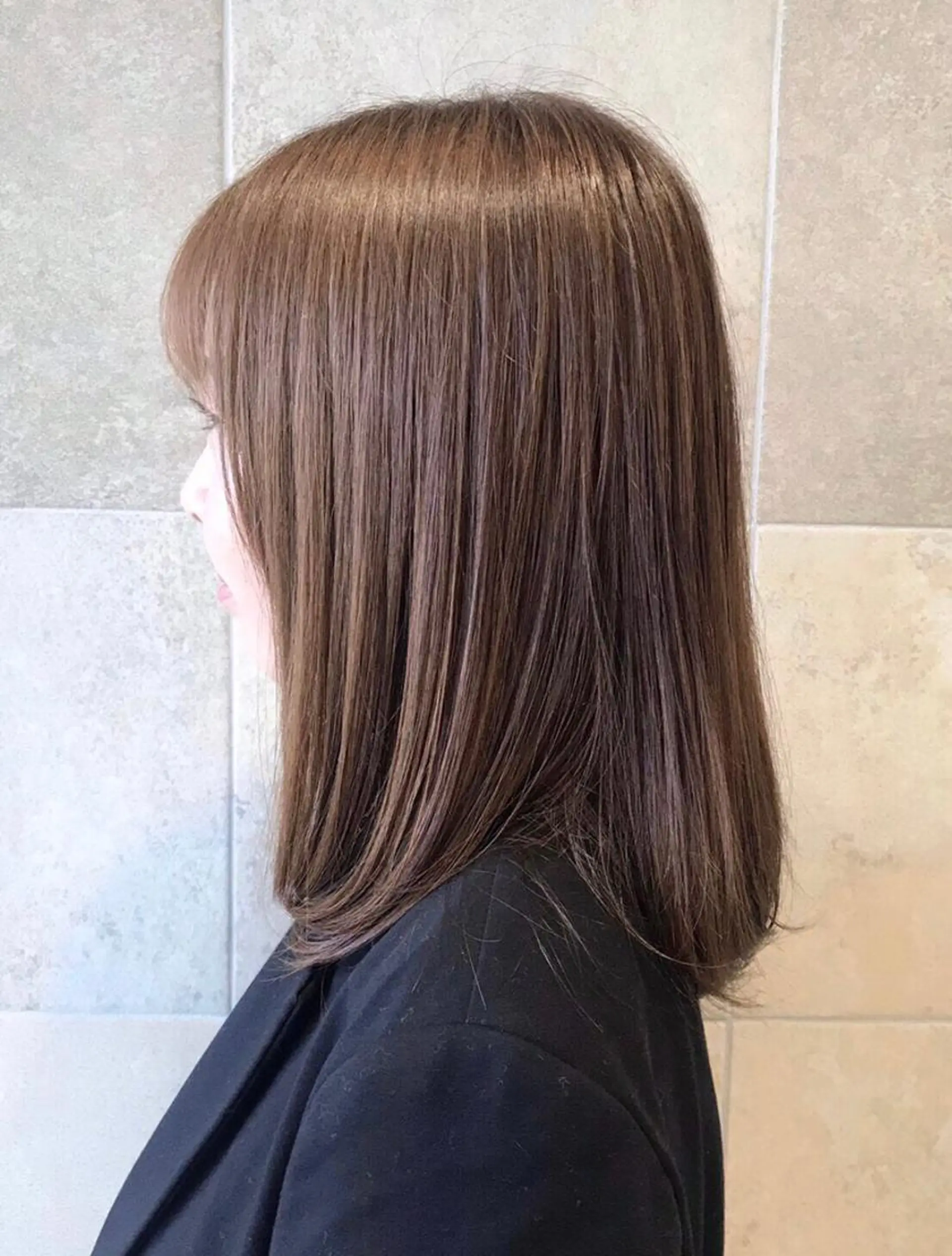 ミディアム カラー カット ヘアカラー トリートメント 田中 あかねのヘアスタイル