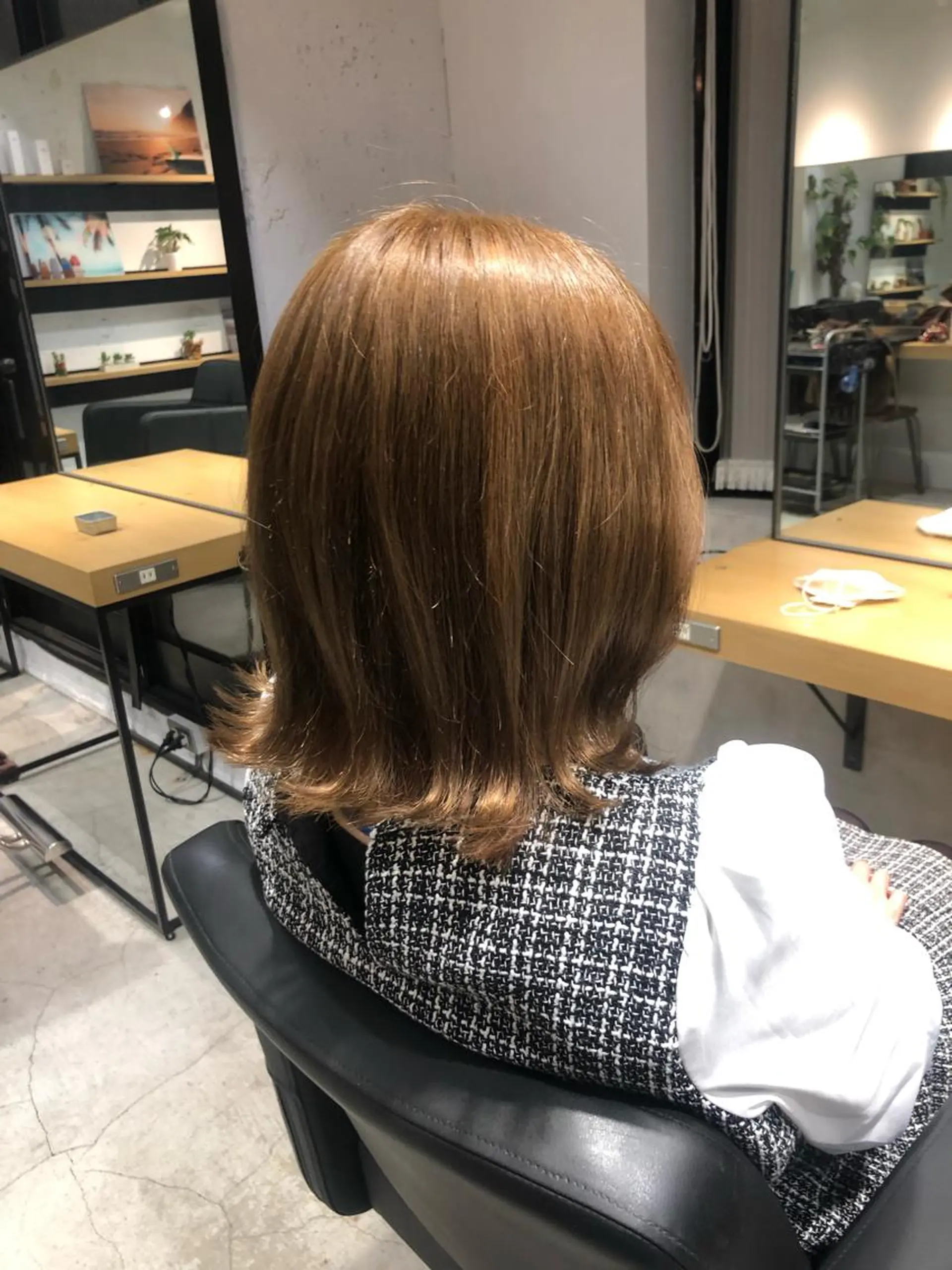 ミディアム カラー デザインカラー インナーカラー 髪質改善 縮毛矯正 トリートメント ✨髪質改善ストレート ×ミニボブ✨萩原　翼のヘアスタイル