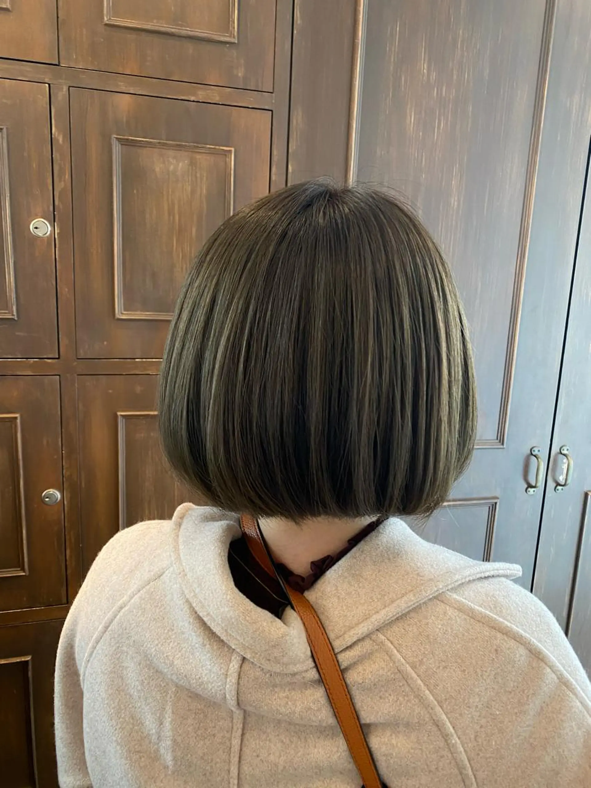 ミディアム カラー オリーブグレー CIEN white所属・パーマモデル募集中 渥美翔人のヘアスタイル