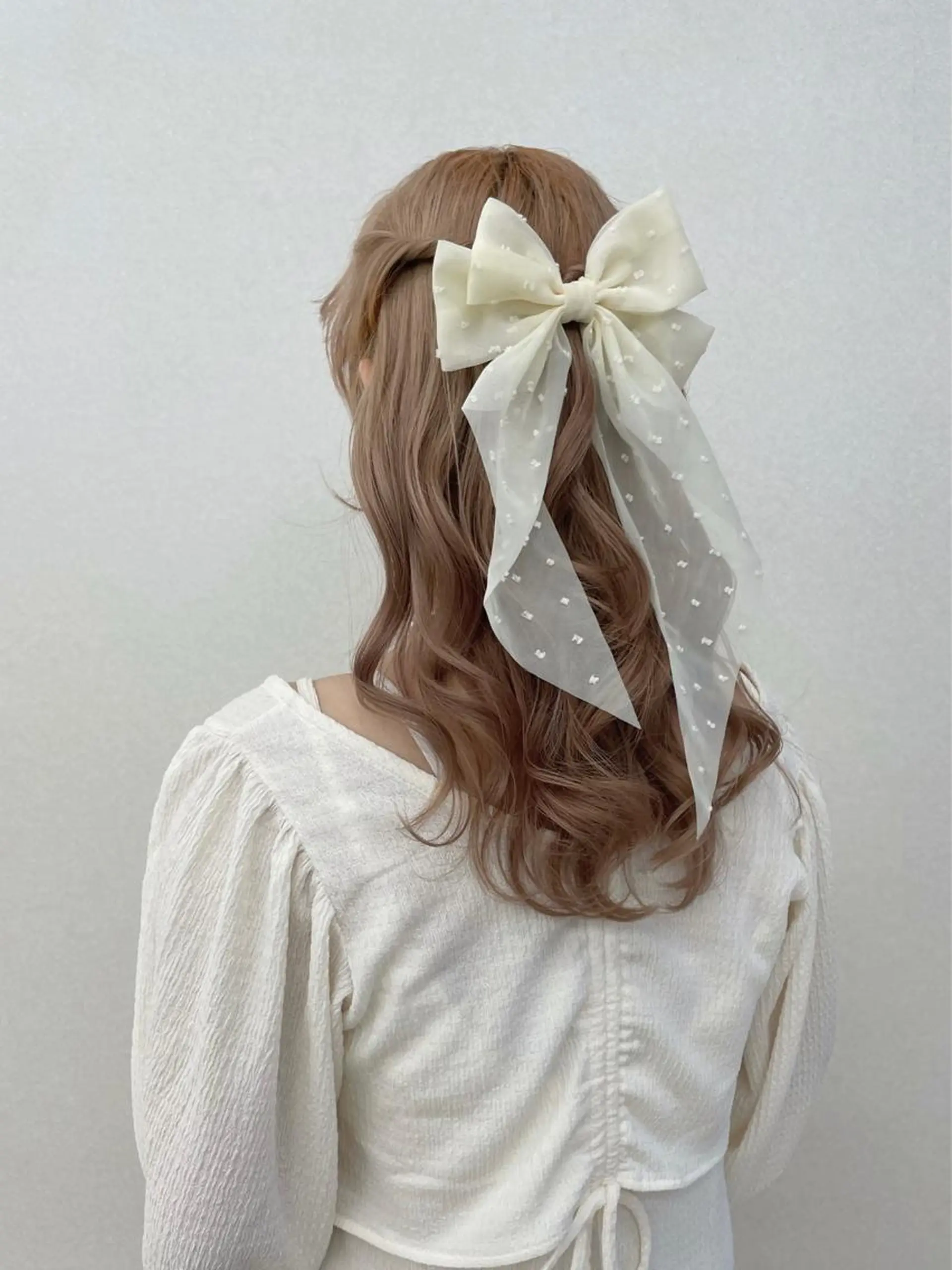 ロング カラー ヘアアレンジ ハーフアップ CARELLY 流山おおたかの森所属・CARELLY Rukaのマツエク・マツパデザイン