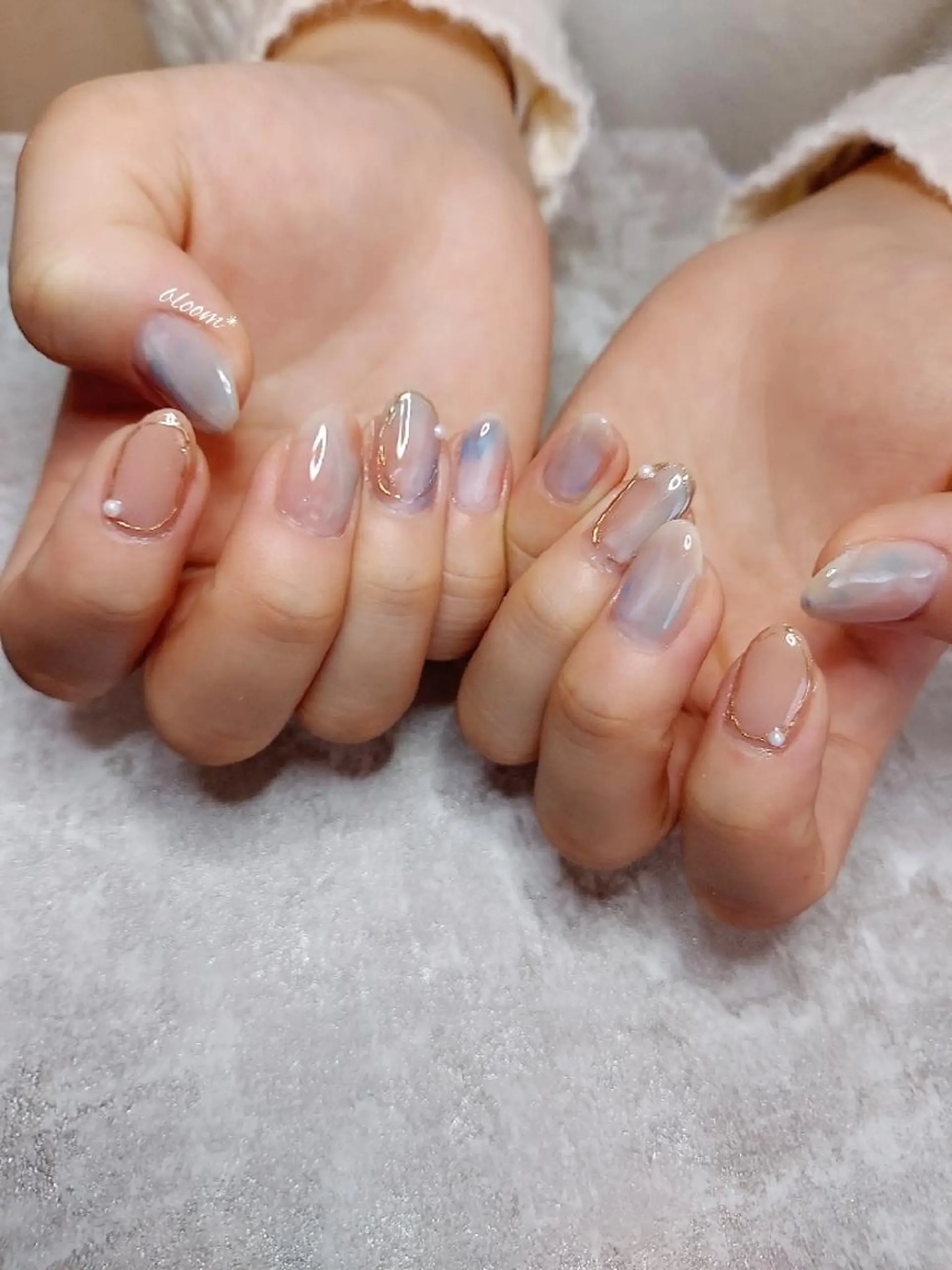 ネイル ニュアンスネイル 春ネイル ハンドネイル bloom *のネイルデザイン