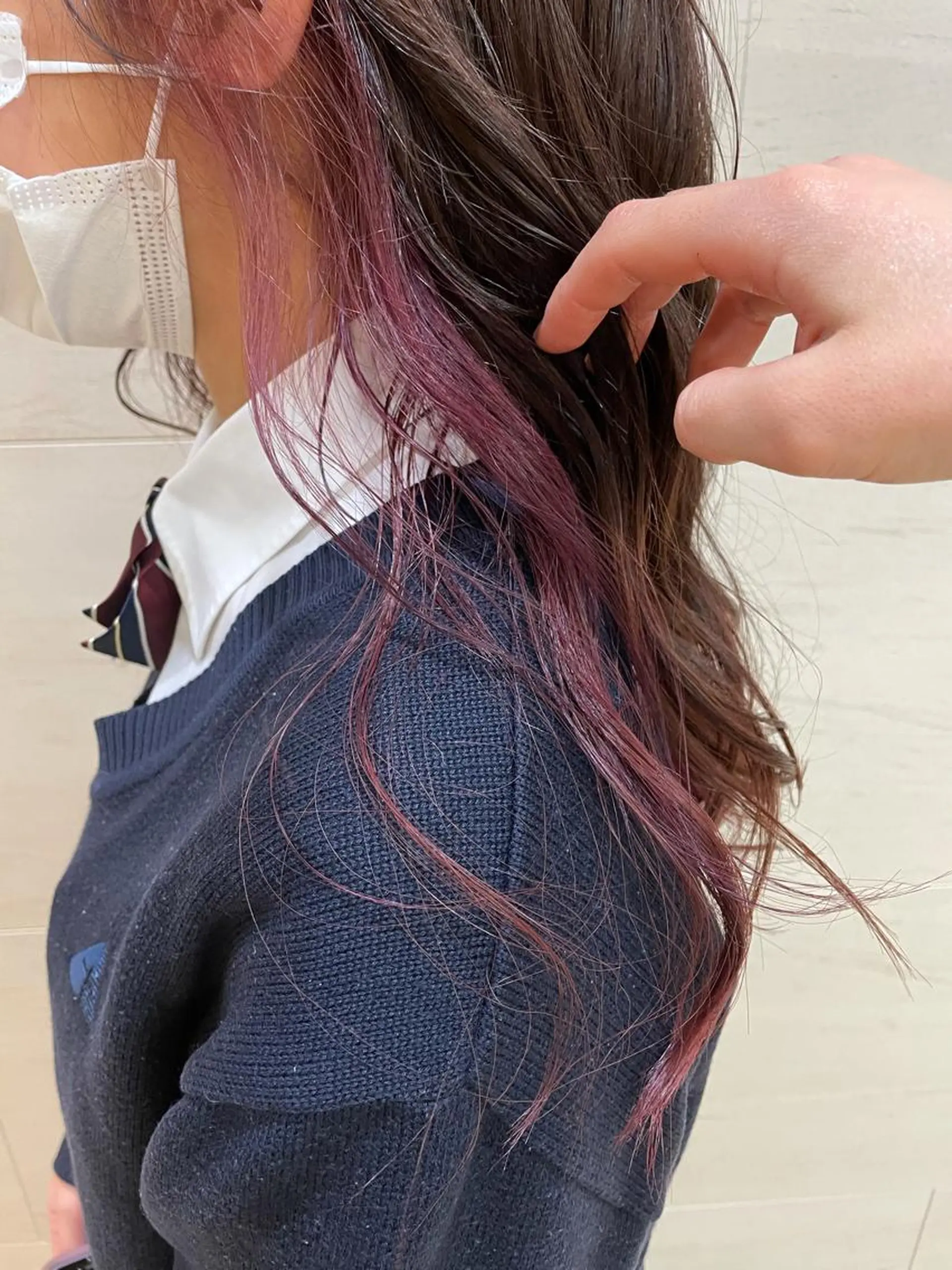 セミロング カラー ラベンダーカラー ピンクカラー ピンクラベンダー ボブ/インナーカラー /眉毛/Miyuのヘアスタイル