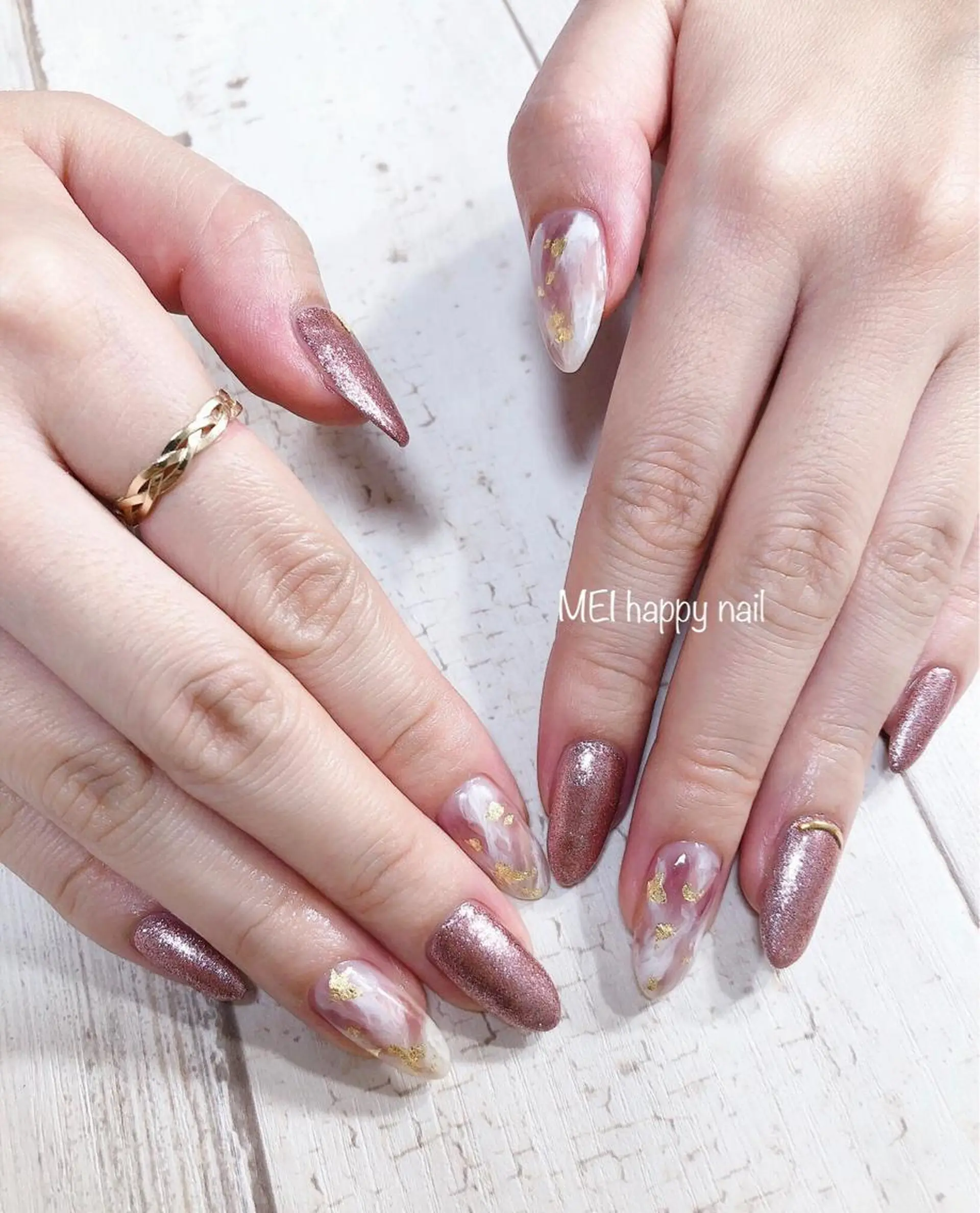 ネイル 北浦和 自爪育成ケアのネイルデザイン