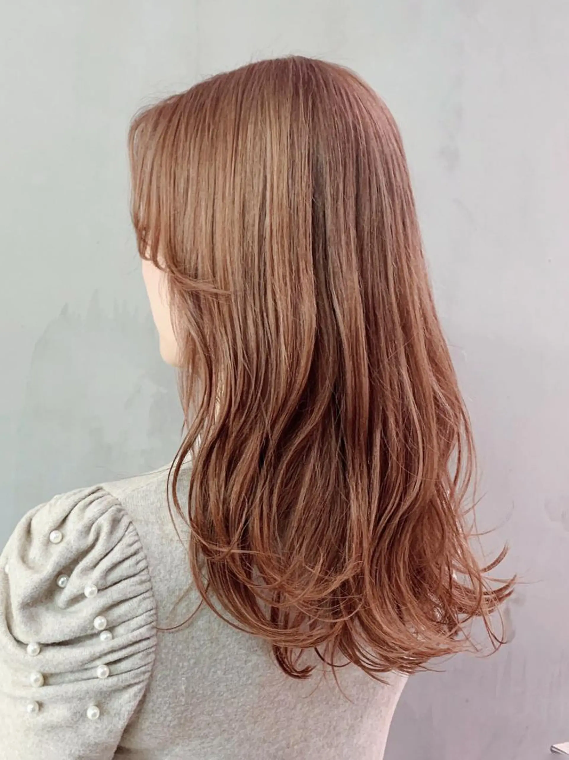 セミロング カラー パーマ ヘアアレンジ ベージュカラー オレンジ オレンジベージュ ITbyALBUM 浦和店のヘアスタイル