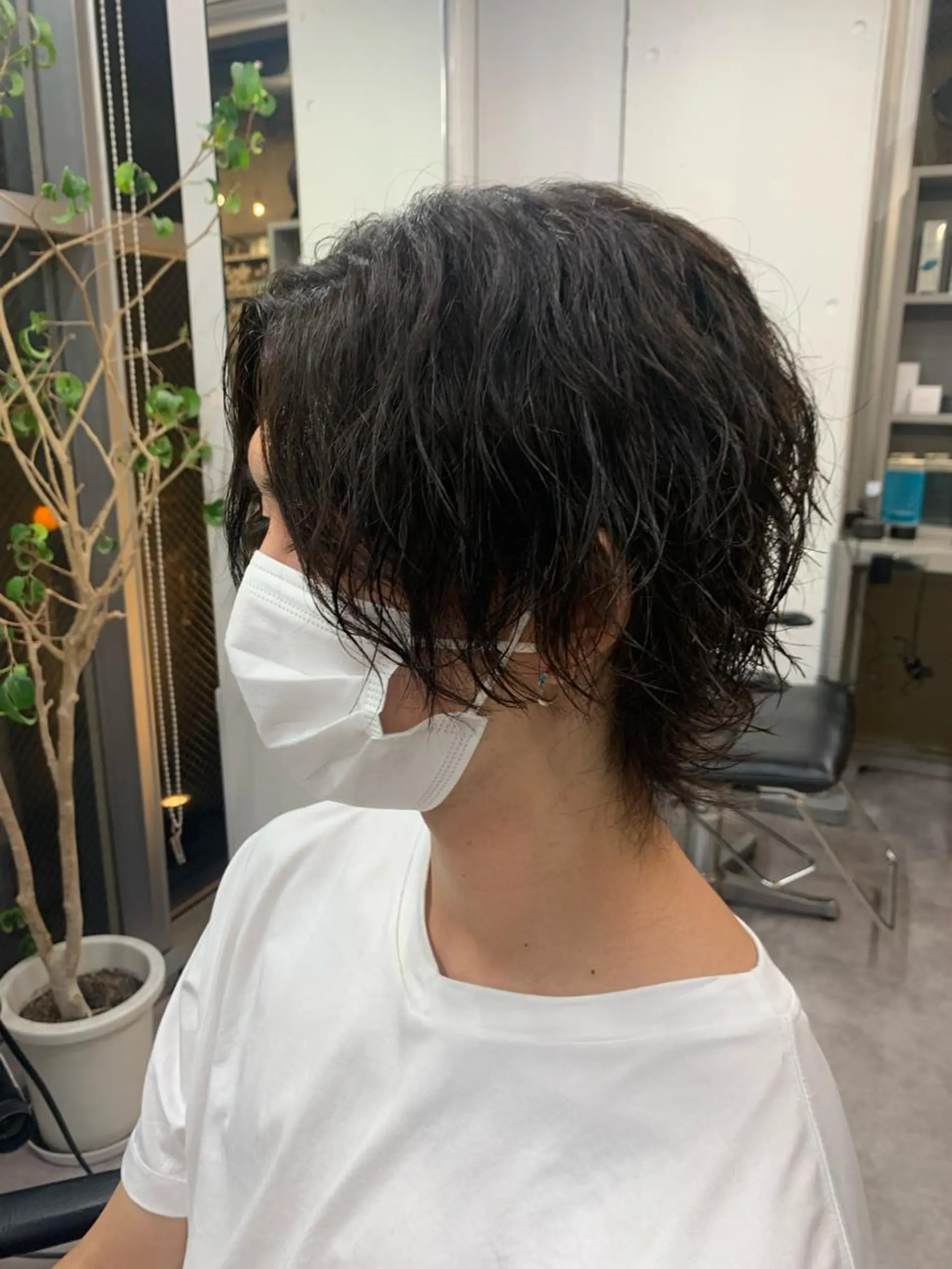 ミディアム ミディアムパーマ ウルフカット fifth所属・きたみ すずのヘアスタイル