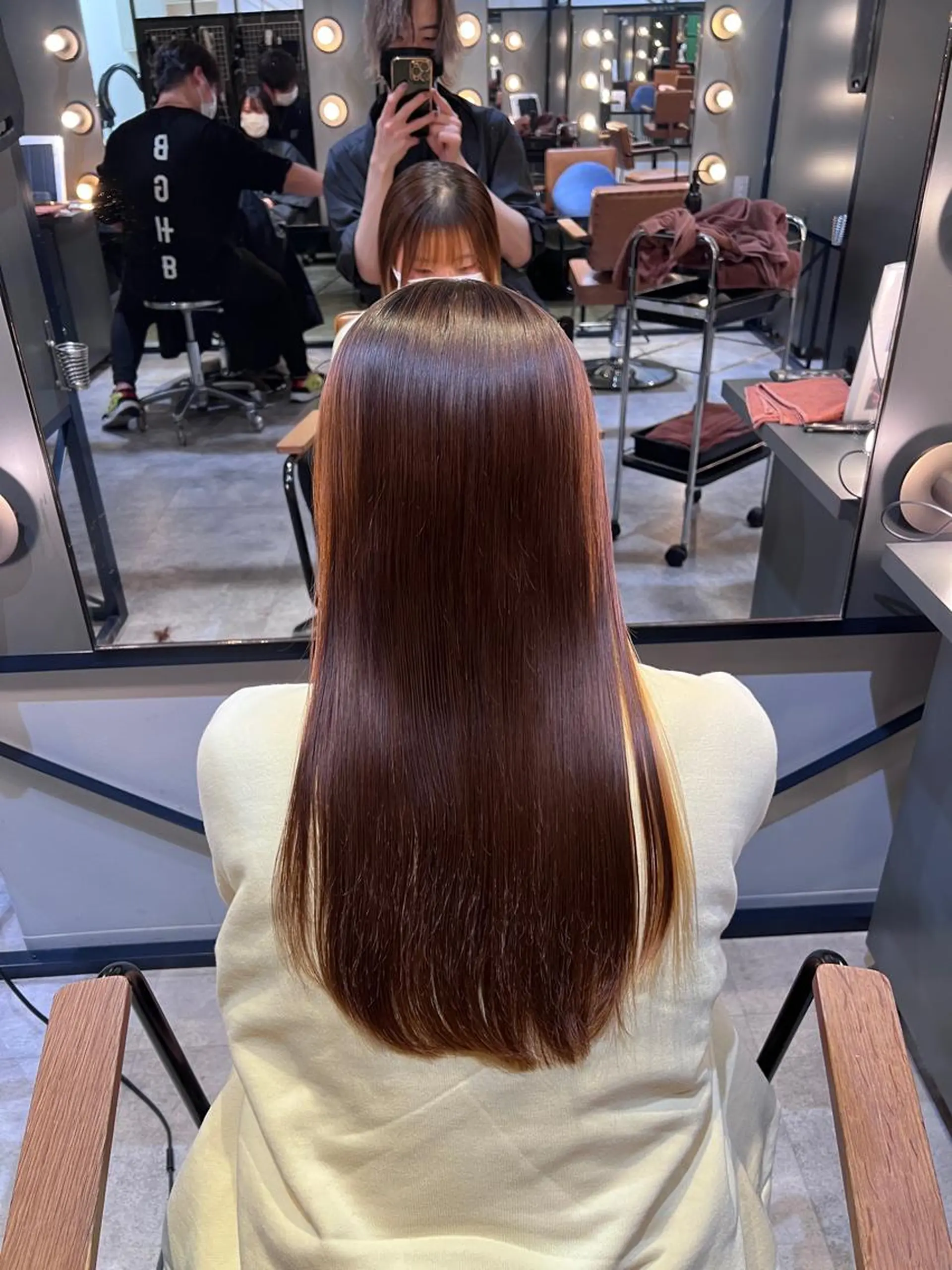 ロング カット 縮毛矯正 トリートメント 髪質改善ストレート Kantaのヘアスタイル