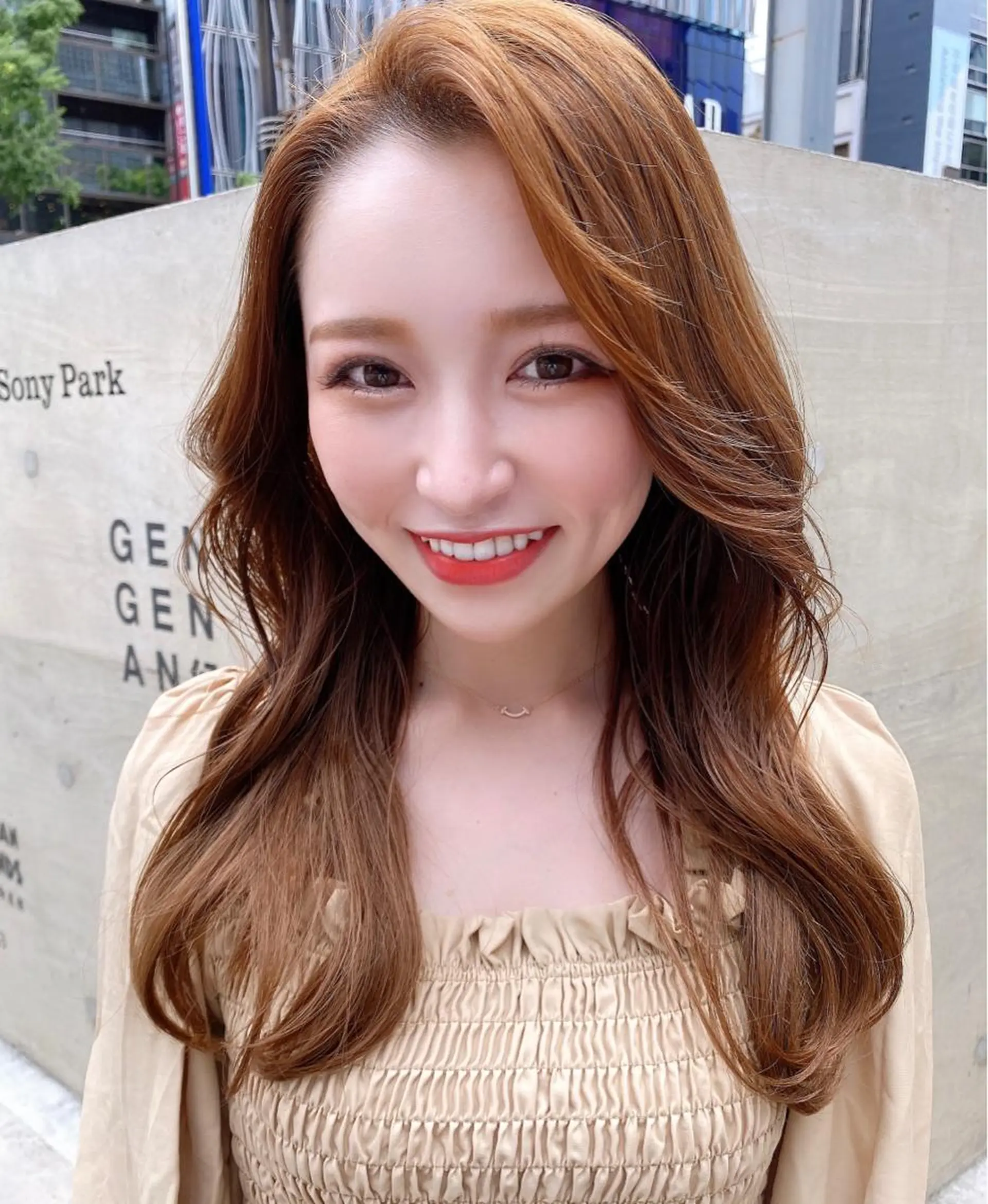 ロング カラー カット ヘアカラー トリートメント レイヤーカット /透明感カラー西田のヘアスタイル