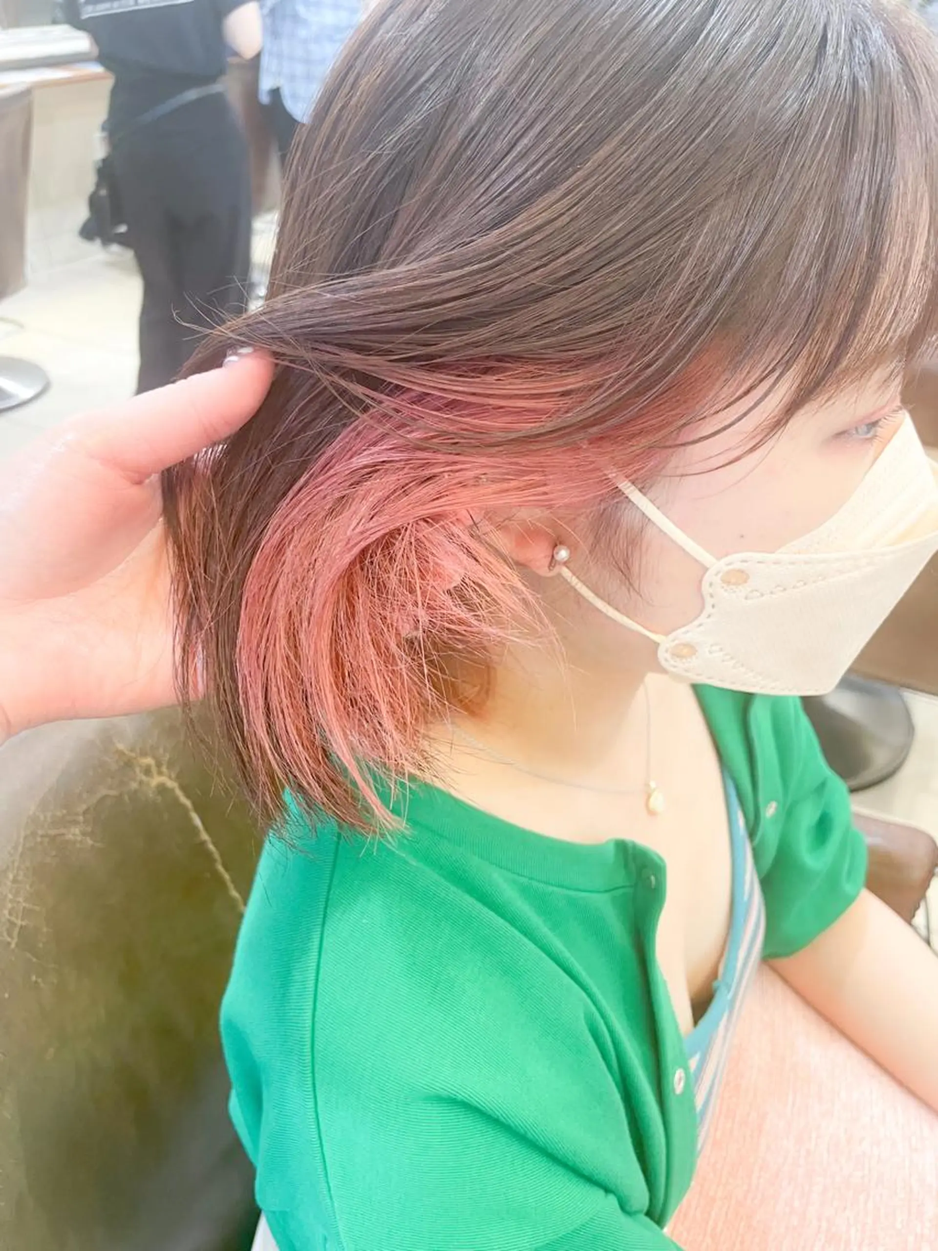 ミディアム カラー インナーカラー ピンクカラー ヘアカラー ✨カラー支持No.1 🧸ワキ カナコ🧸のヘアスタイル