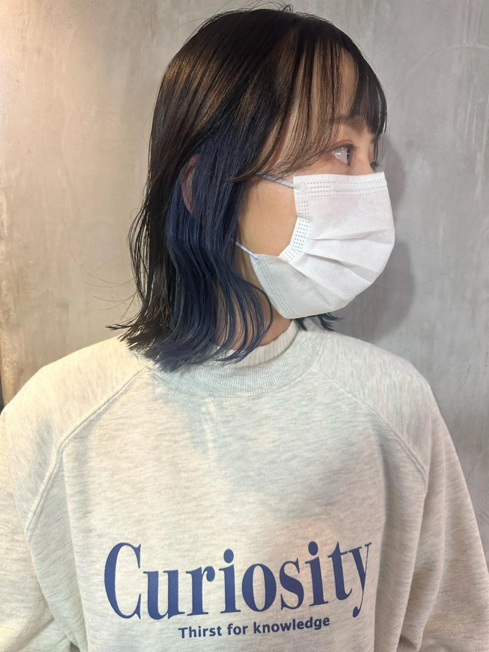 ショート カラー ヘアアレンジ ブルーカラー stylist/蛯谷 珠里のヘアスタイル