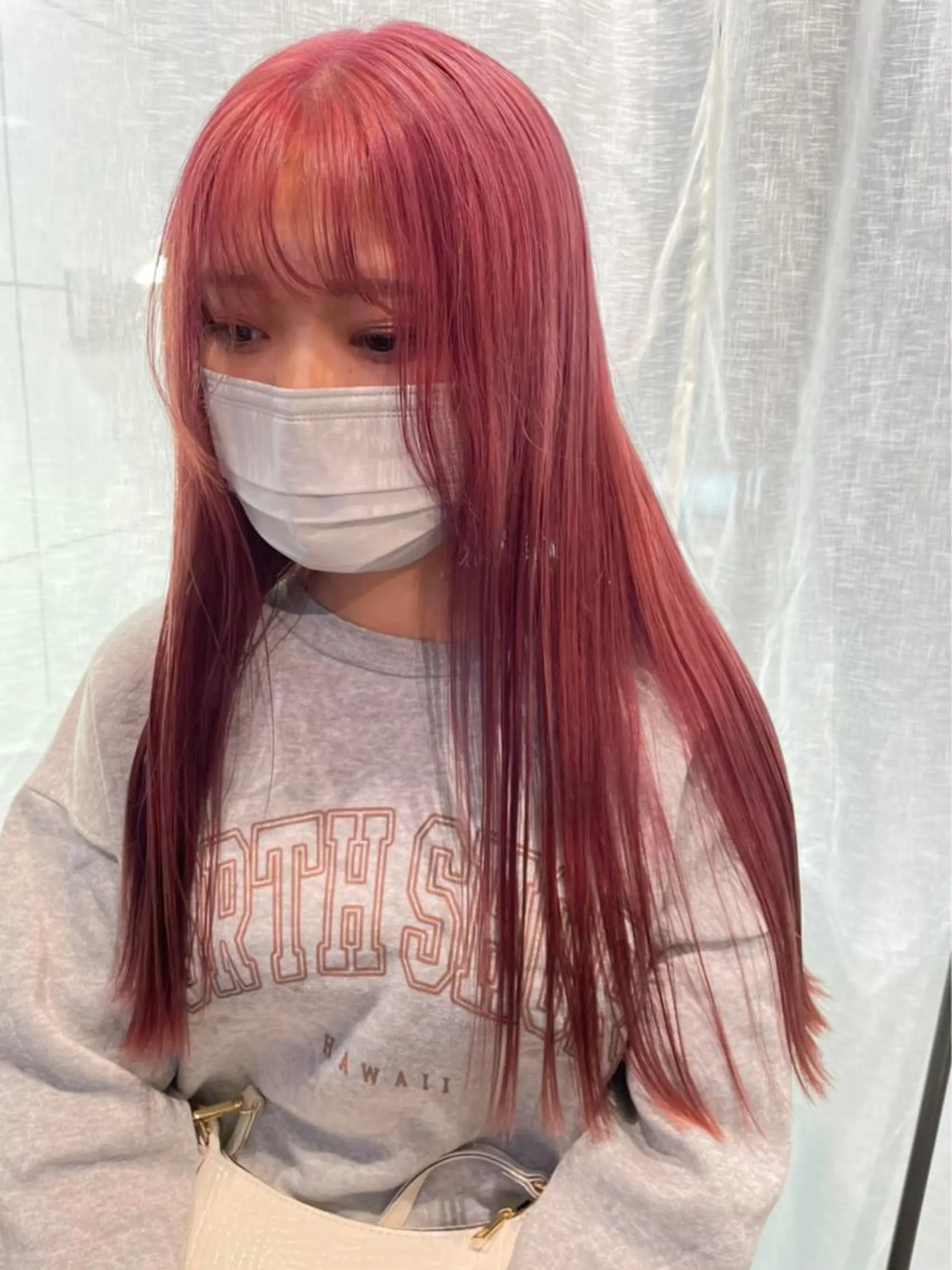 ロング カラー ブリーチ ケアブリーチ 透明感カラー デザインカラー ダブルカラー メンズ特化/マツエク AYAKA🌙のヘアスタイル