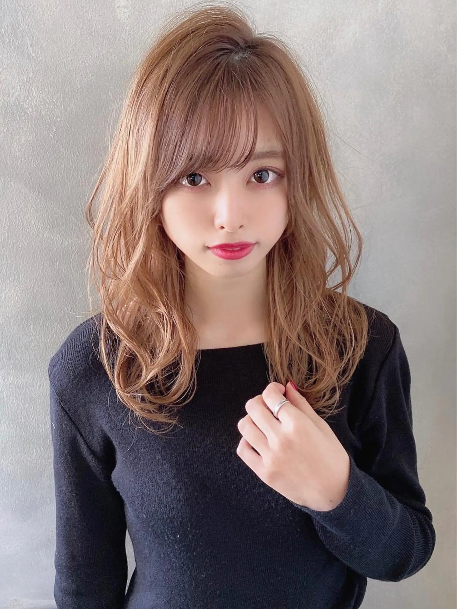 ミディアム カラー パーマ 透明感カラー カット ヘアカラー トリートメント 髪質改善くすみカラー 🍀/石川大輔のヘアスタイル