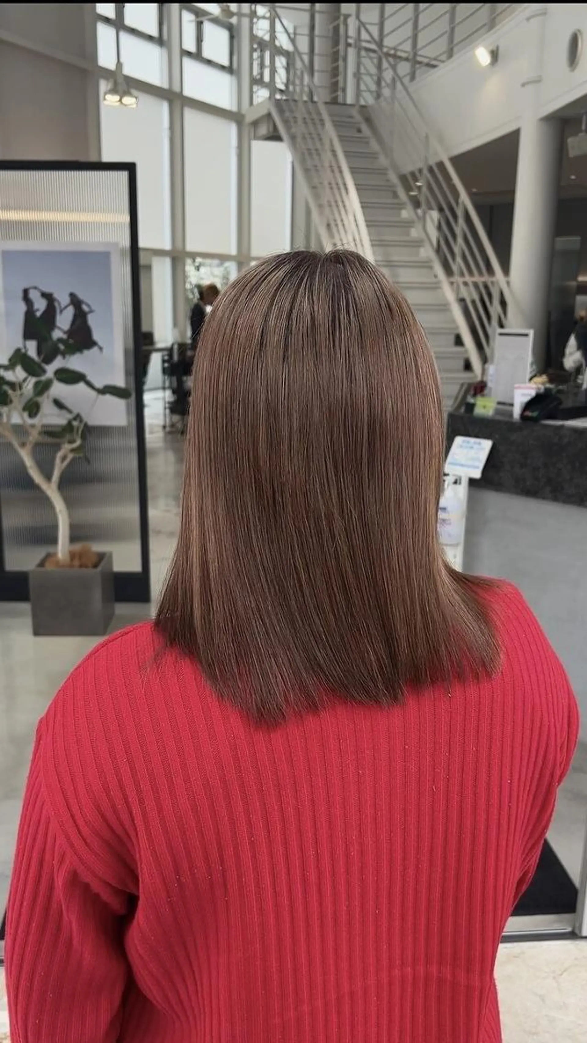 パーマ セミロング カット 縮毛矯正 美髪矯正🍀 似合わせカット渡邊のヘアスタイル