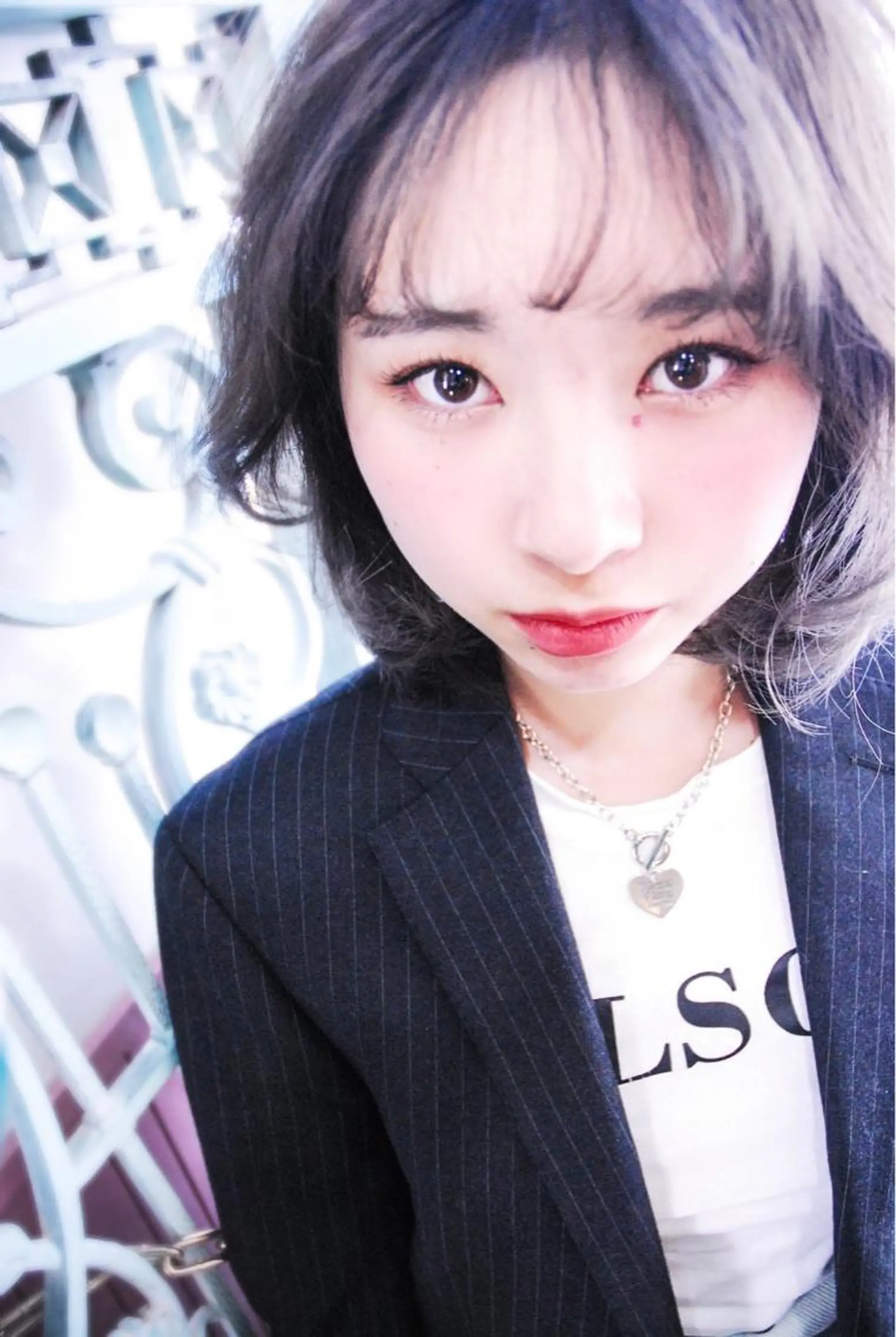 ミディアム カラー パーマ ヘアアレンジ メンズ アイブロウ 表参道Lise おおいしおりのヘアスタイル