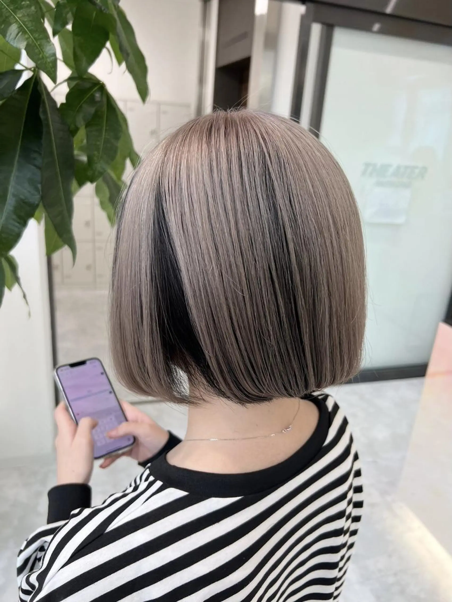 カラー 透明感グレージュ/ 艶髪/銀座TUNEのヘアスタイル