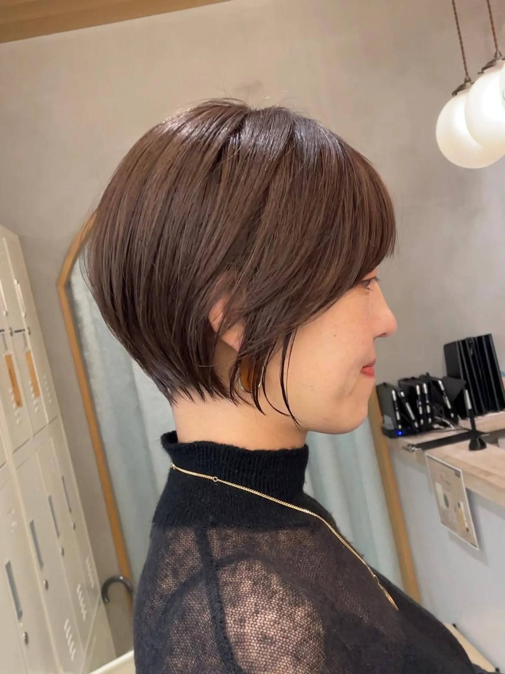 ショート カラー ハイライトカラー ハイライト 似合わせカット ショートヘア トリートメント 縮毛/レイヤー 韓国/橋口のヘアスタイル