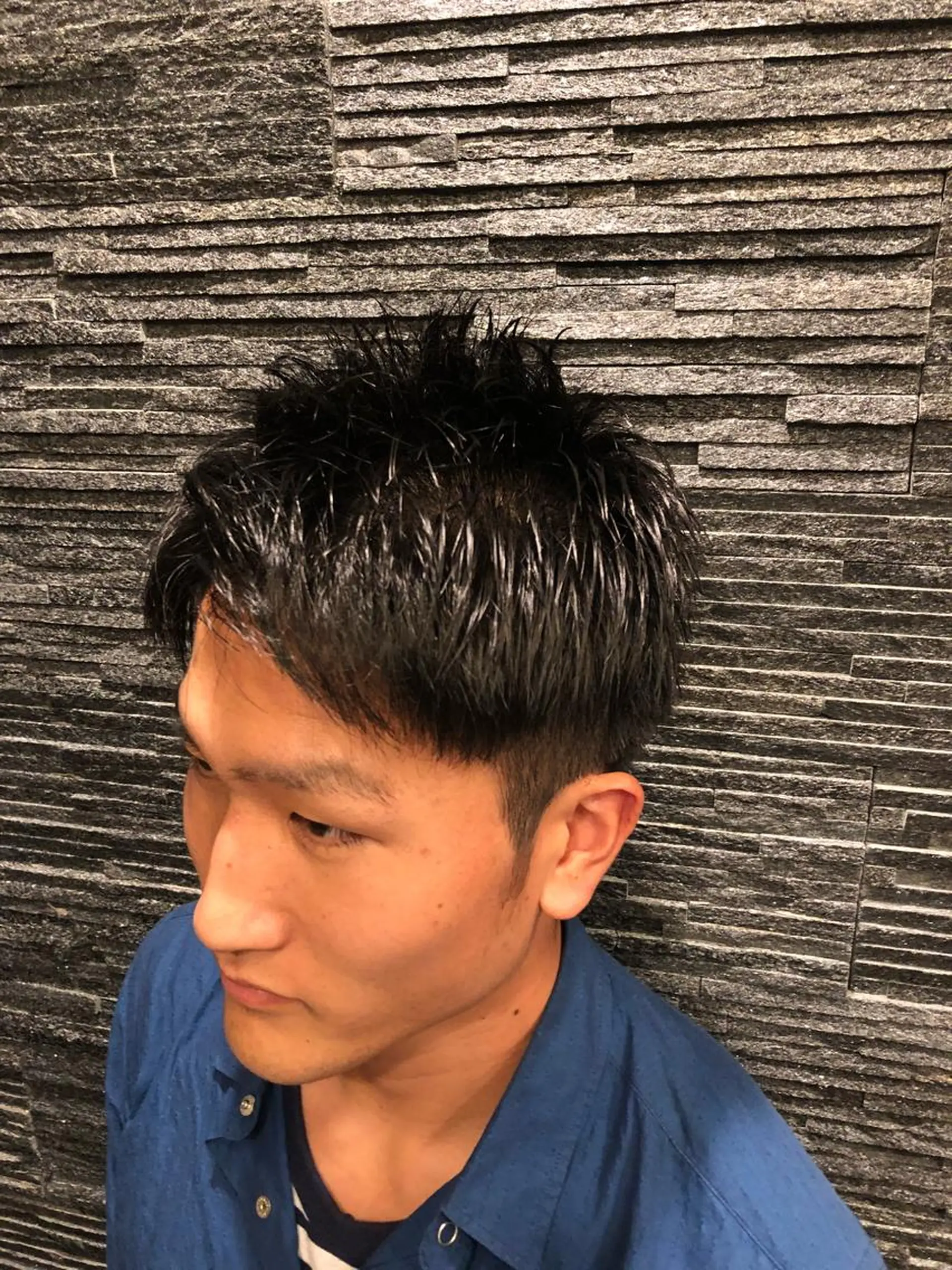 ショート カット メンズカットフェード パーマ/前山竜貴のヘアスタイル