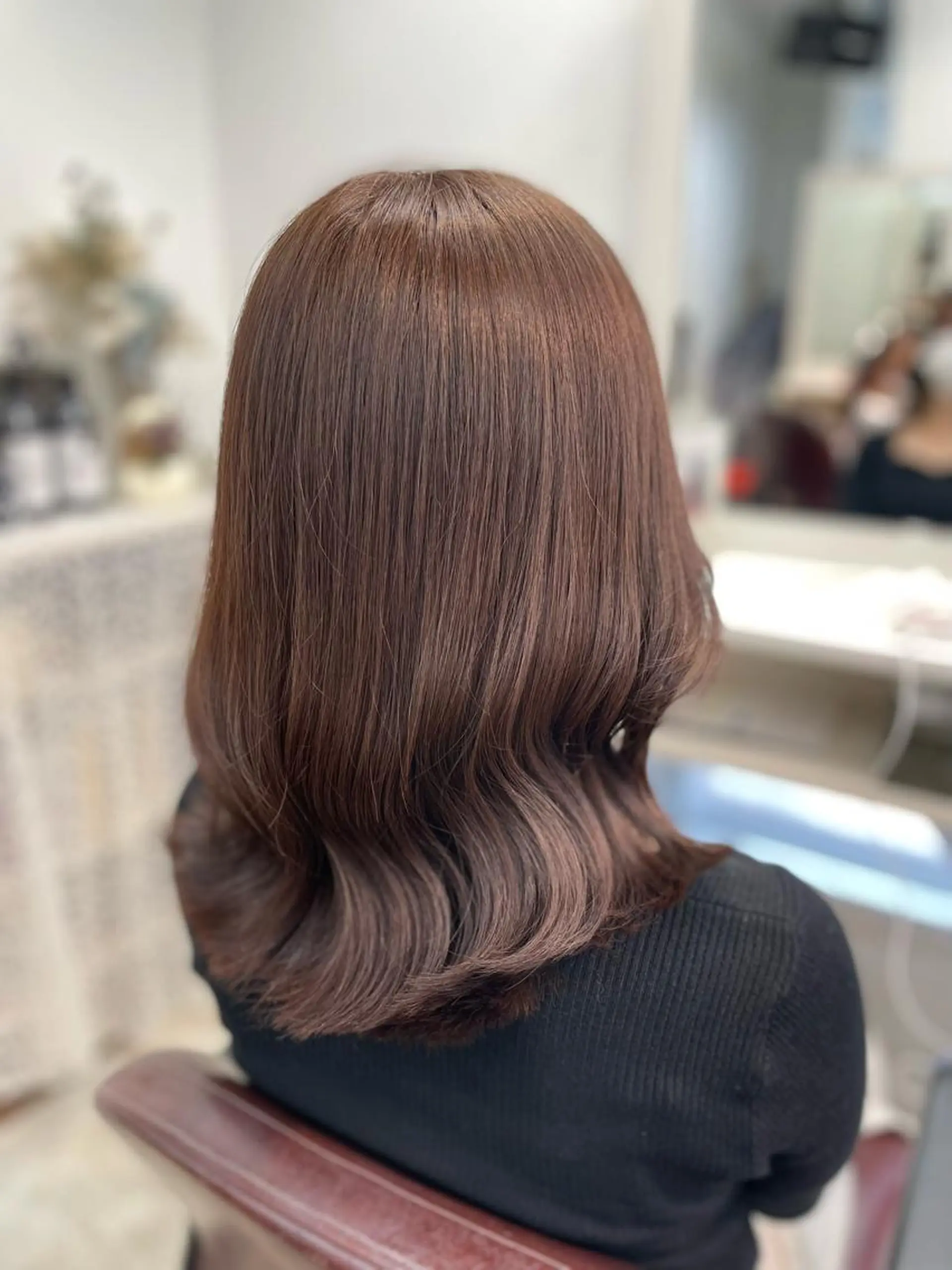 ミディアム カラー カット ヘアカラー トリートメント ヘアセット 韓国ヘア🤍髪質改善 🇰🇷AKANEのヘアスタイル