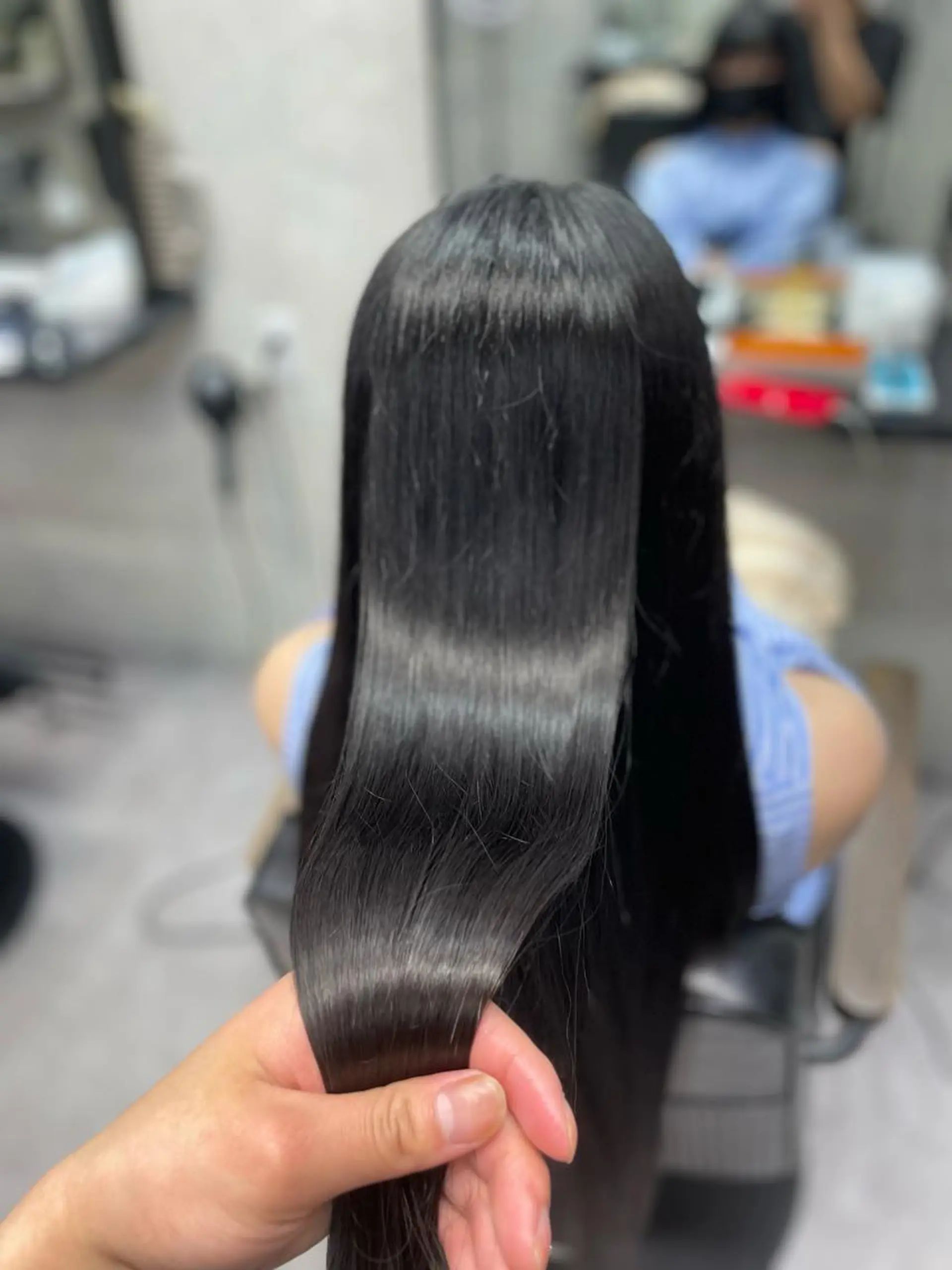 ロング 髪質改善 ロング 縮毛矯正 トリートメント 酸熱トリートメント 👑最高級エクステ 👑新宿/タイセイのヘアスタイル