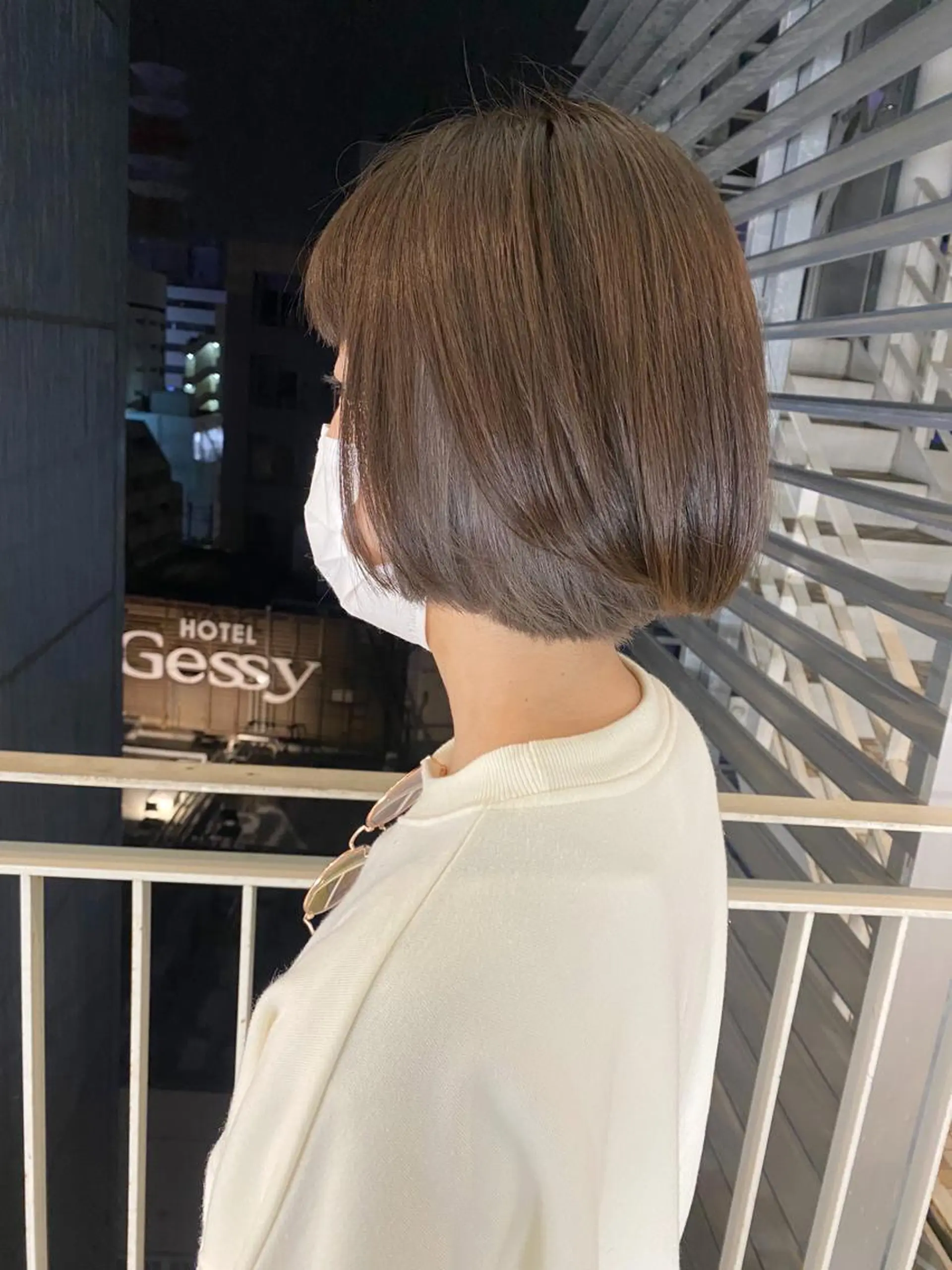 ミディアム ヘアカラー 透明感カラー ボブ ミディアム 齊木勇人のヘアスタイル