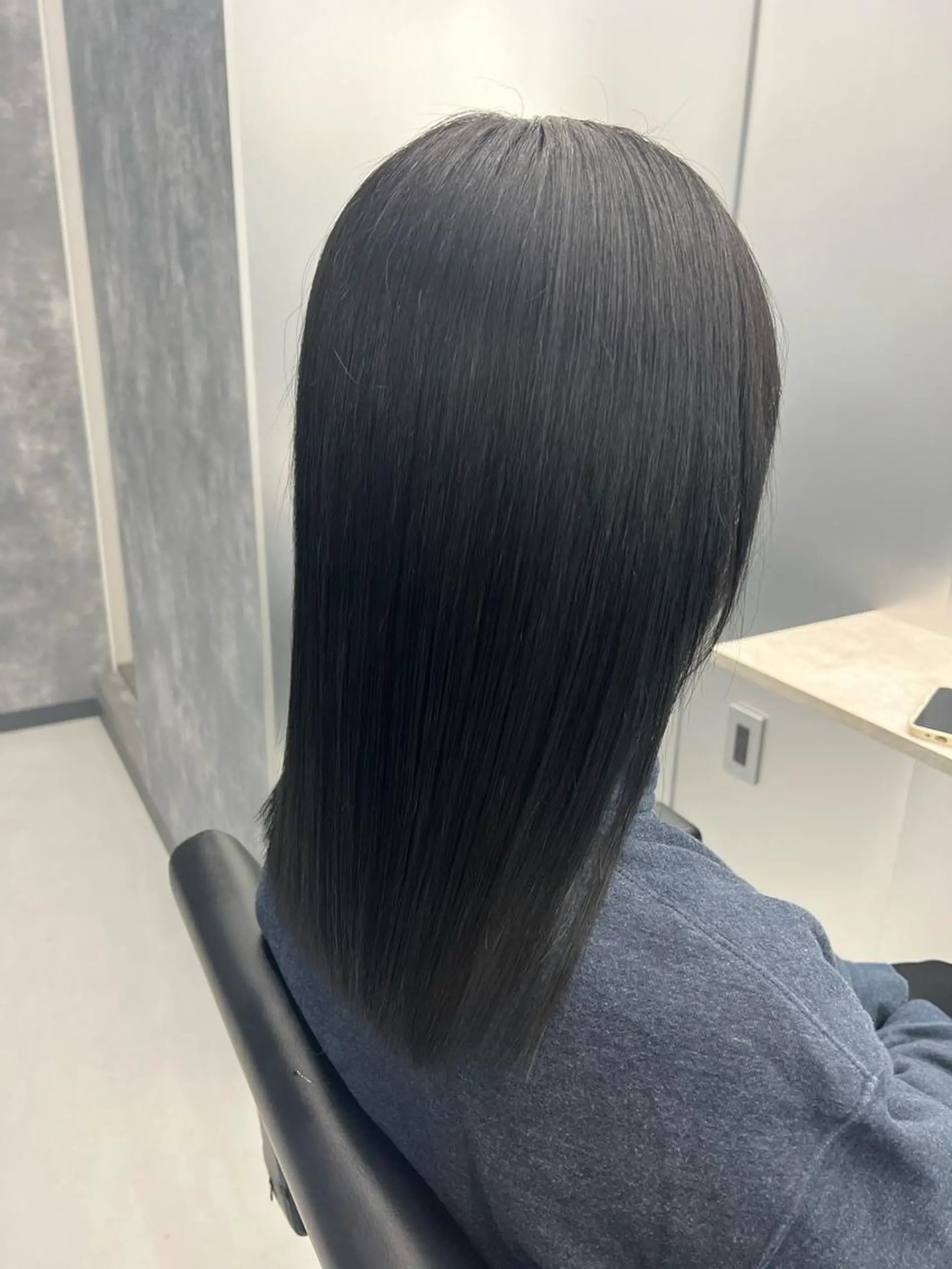 セミロング カラー 👑垢抜け韓国ヘア ハッシュカット唯澄のヘアスタイル