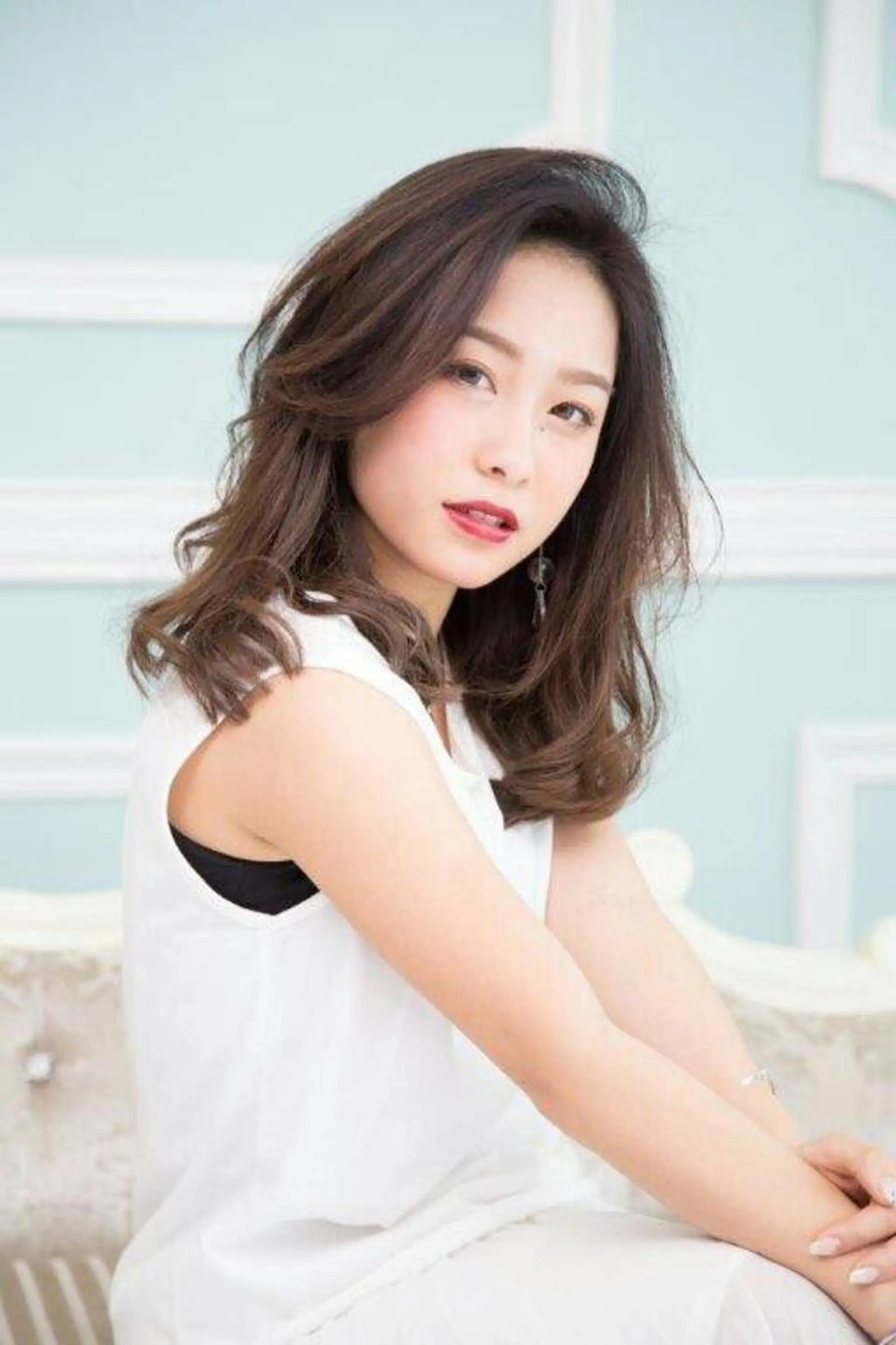 セミロング カラー パーマ カット パーマ トリートメント 髪質改善 阪口 雄佑のヘアスタイル