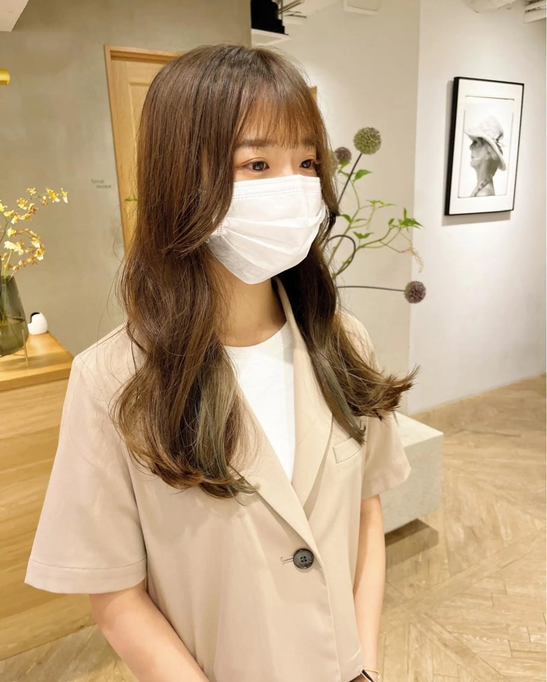 ロング カット ヘアカラー トリートメント レイヤーカット ✨️奥田良太✨️のヘアスタイル