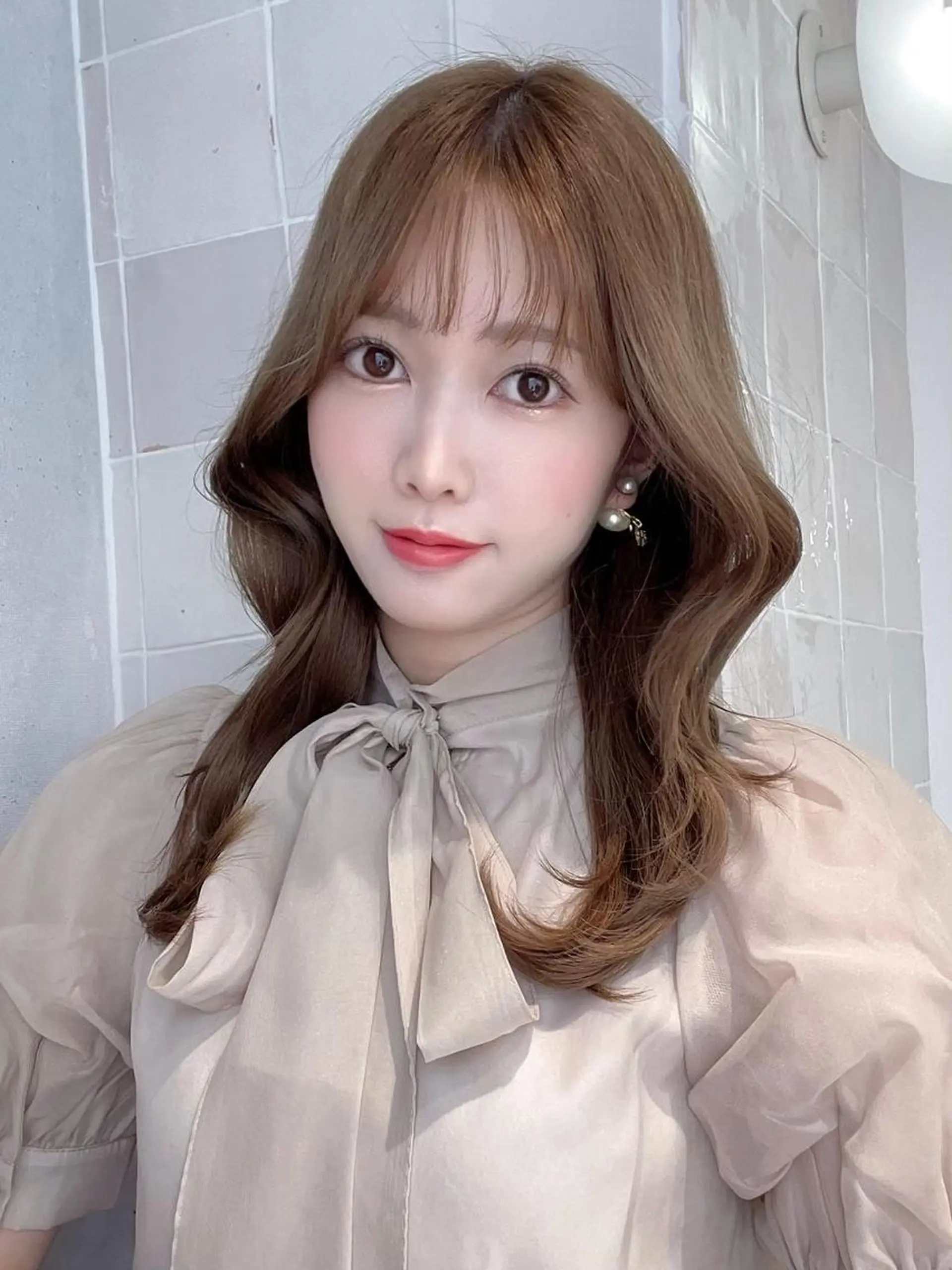 ロング アッシュ くせ毛 外国人風カラー 髪質改善 韓国風ヘア カット ヘアカラー Glimpse中津店 髪質改善/マツエクのヘアスタイル