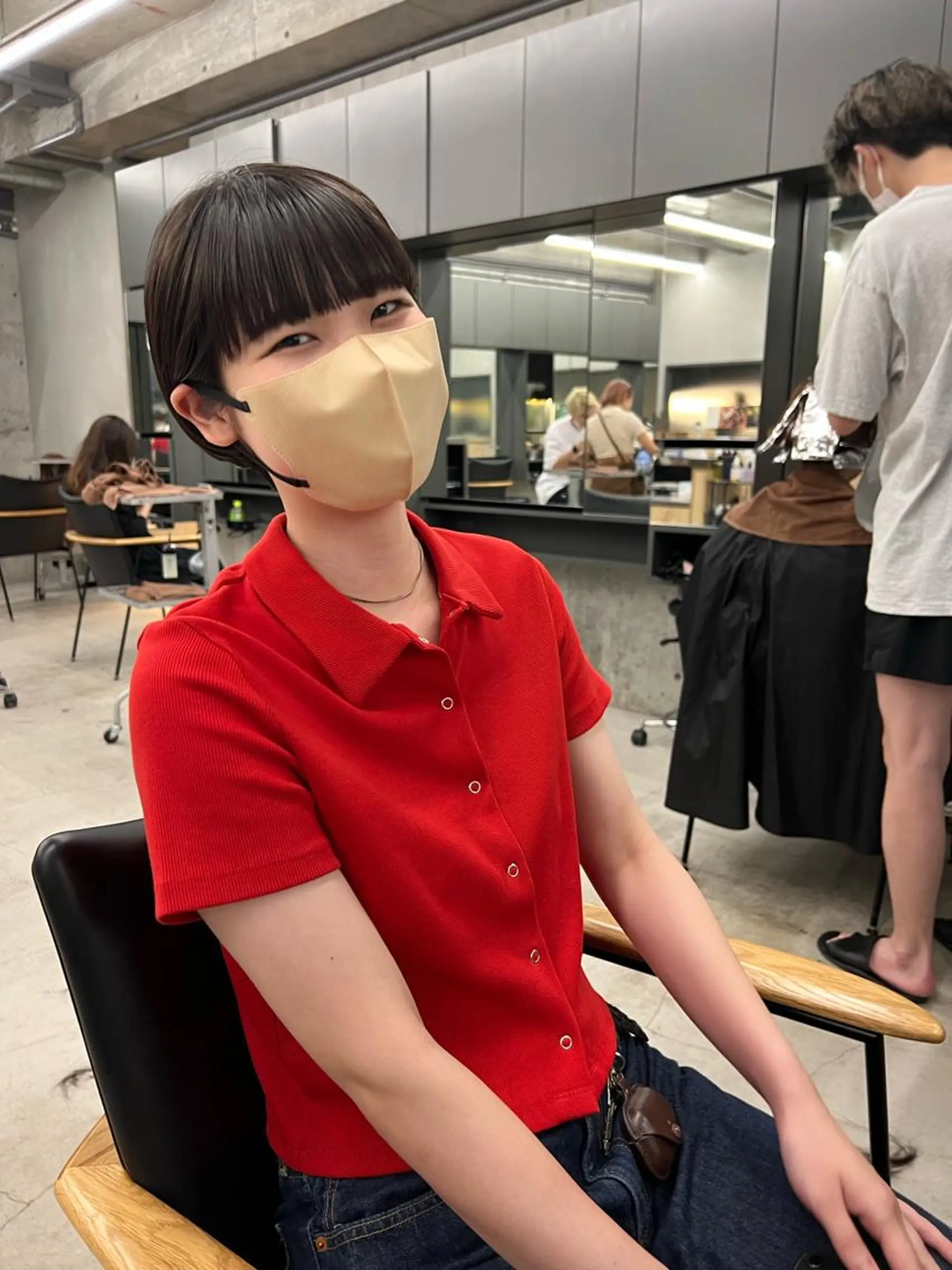 ショート 顔周りカット ショートヘア ワイドバング カット ヘアカラー トリートメント sakoda shunkiのヘアスタイル