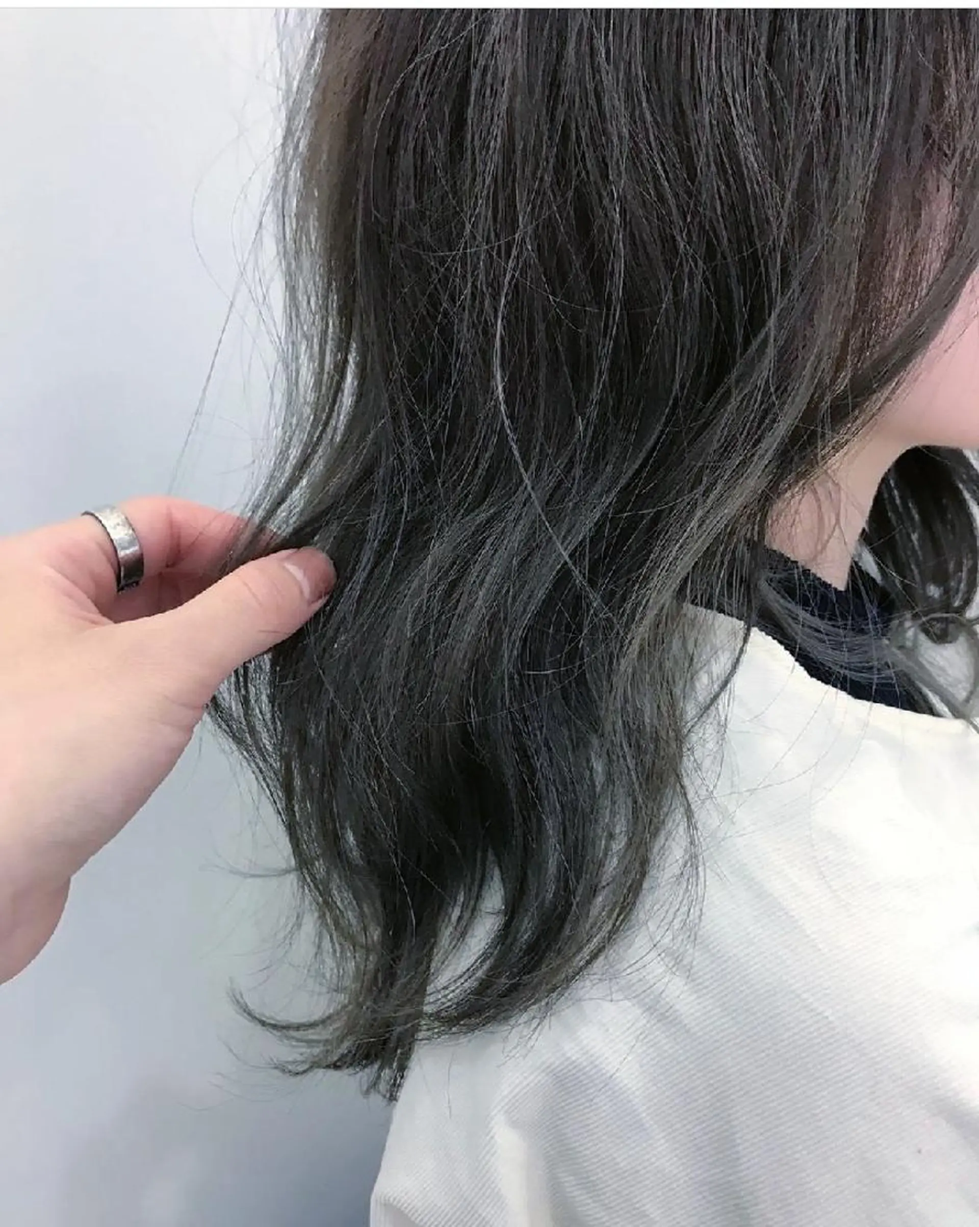 セミロング ヘアカラー トリートメント 美髪矯正/艶カラー ボブ/栄/鐘ヶ江純也のヘアスタイル