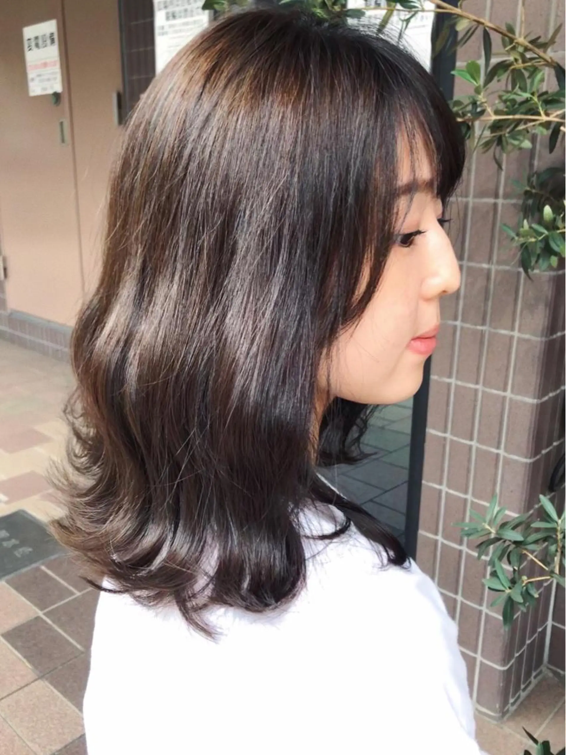 カラー アッシュ ハイライトカラー 後藤 陽花子のヘアスタイル