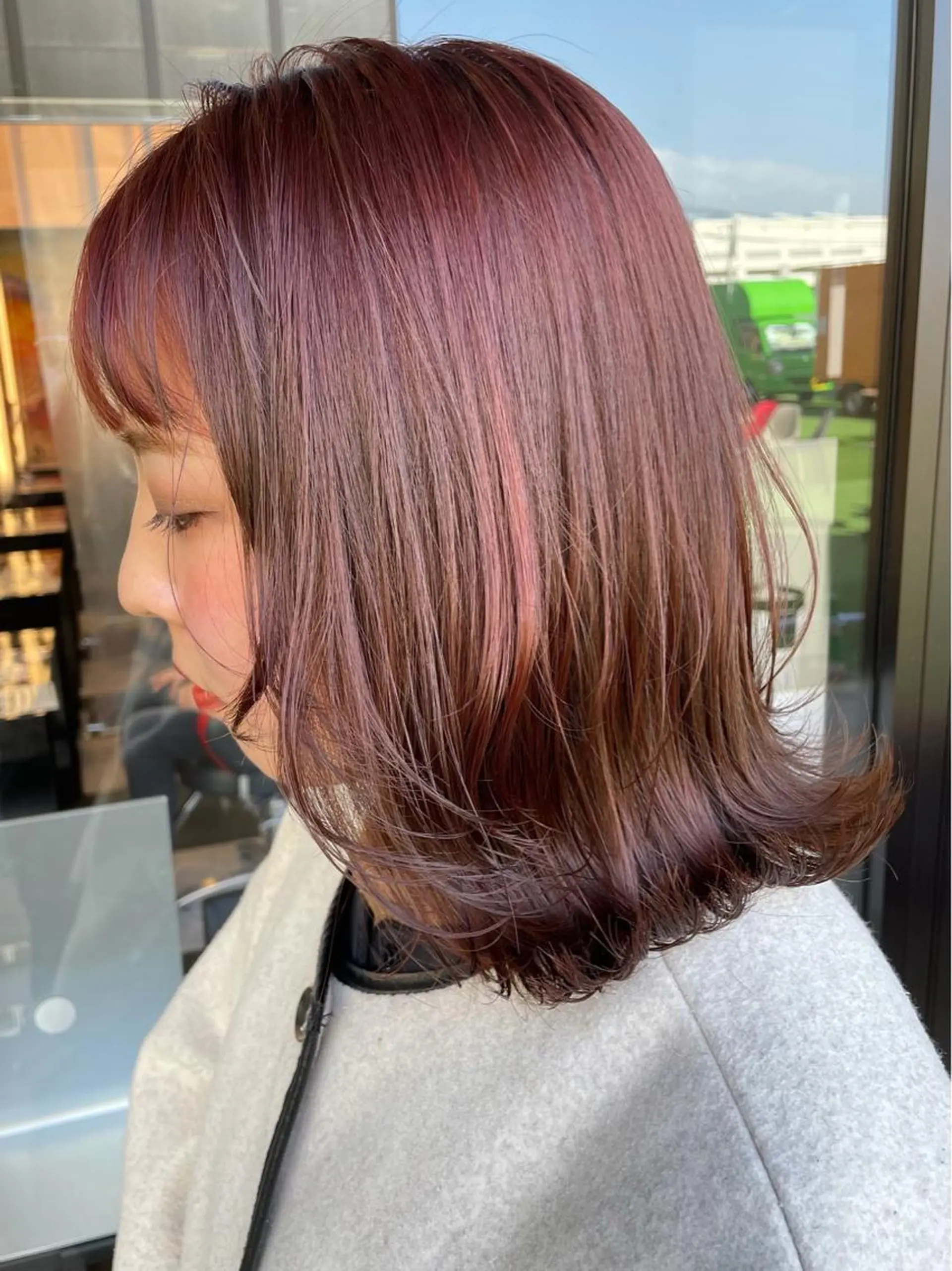 ミディアム カラー ピンクカラー メンズヘア特化 崎田 成人のヘアスタイル