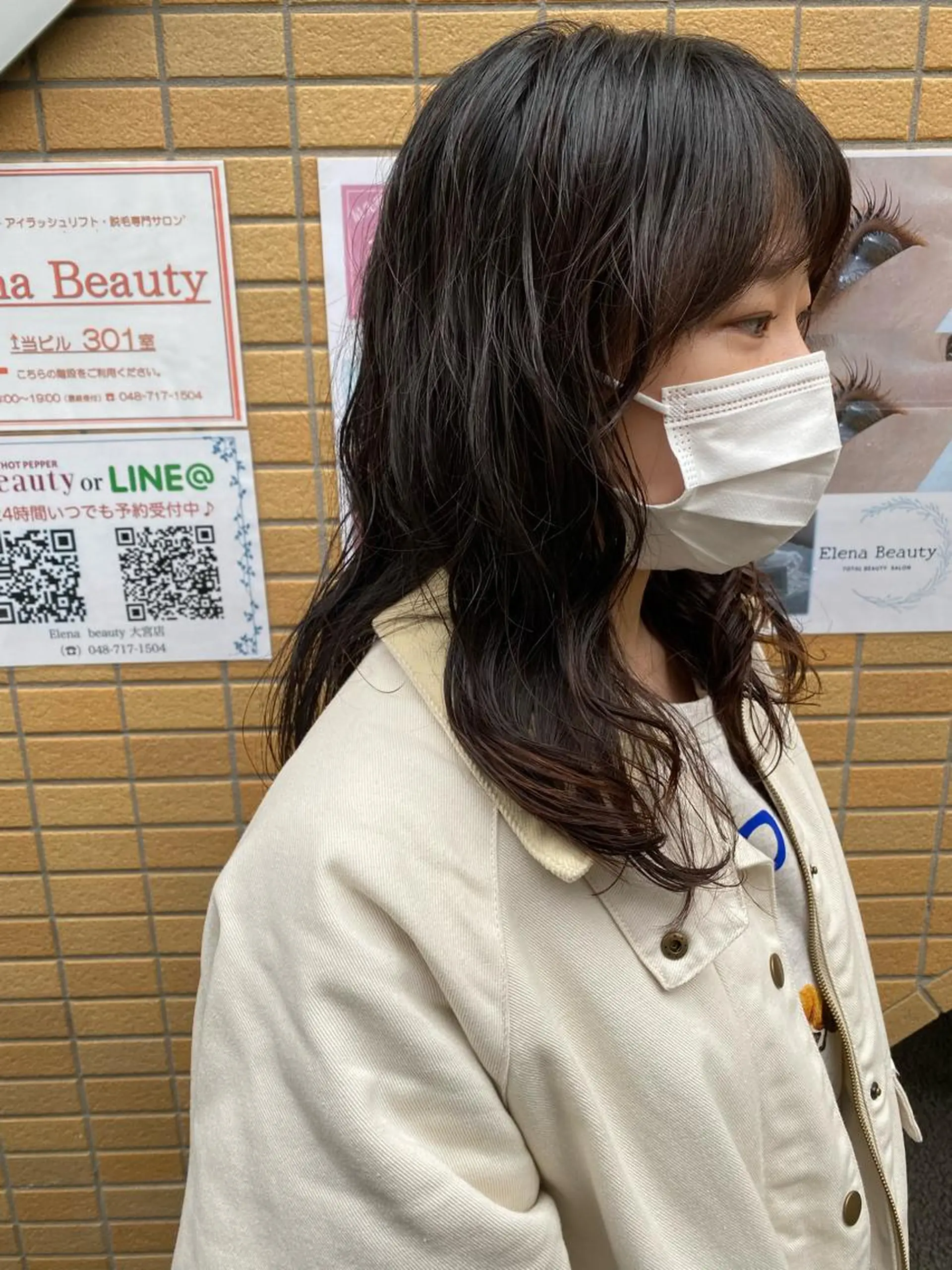 セミロング セミロングパーマ カット パーマ トリートメント 西山 恵太郎のヘアスタイル