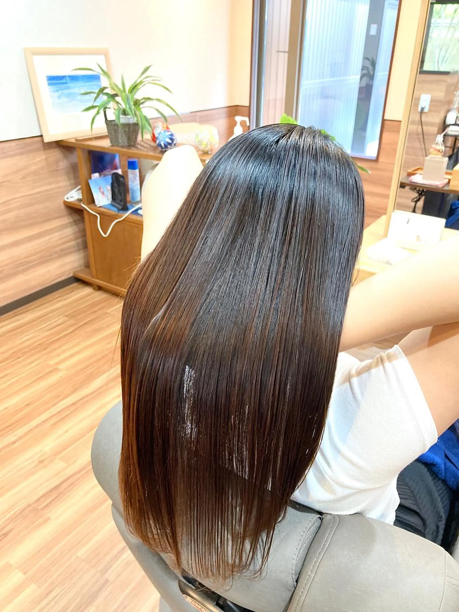 ロング パーマ ストレートパーマ Annon プライベートサロンのヘアスタイル