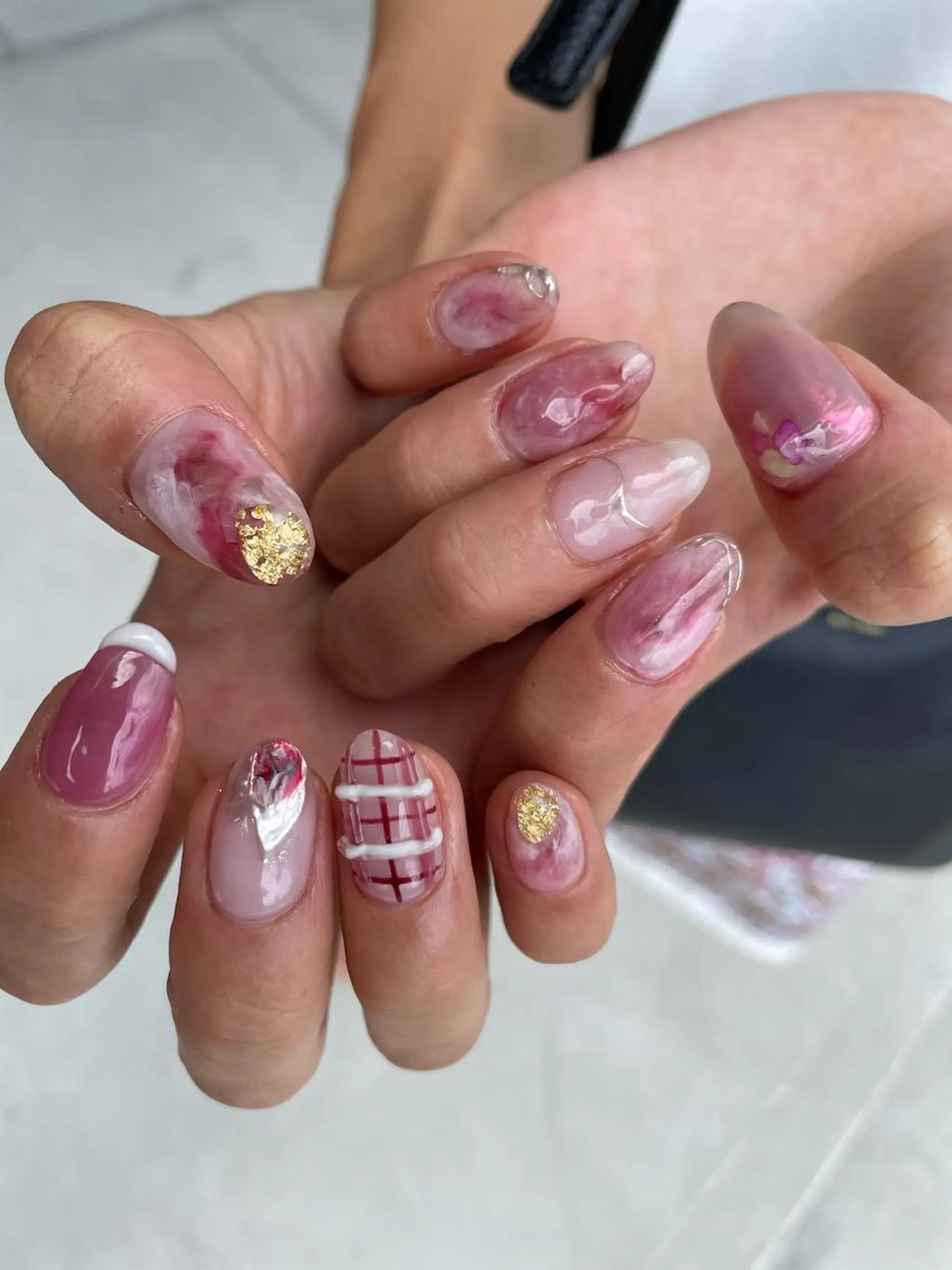 ロング カラー ヘアアレンジ キッズ ネイル マツエク・マツパ 福田 加奈のネイルデザイン