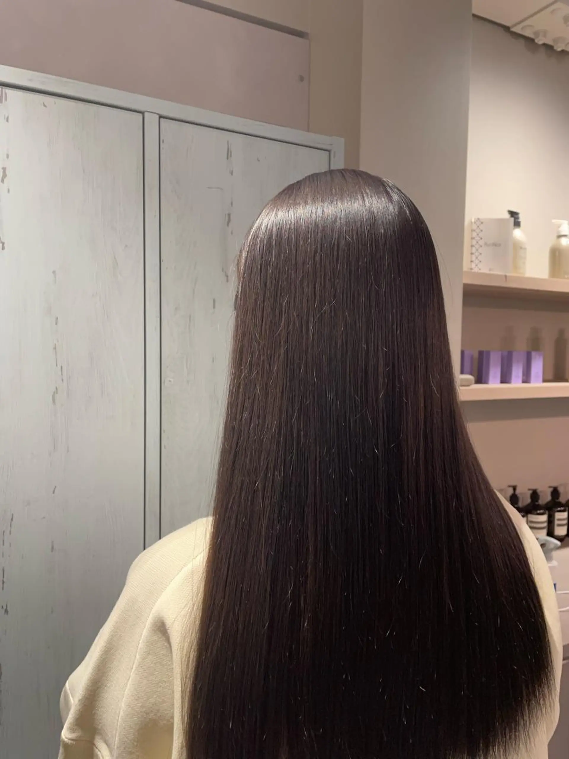 ロング ボブ エギョモリ 外国人風カラー ハイライト 髪質改善 カット トリートメント 韓国風/オシャレ /縮毛矯正/滝口琴未のヘアスタイル