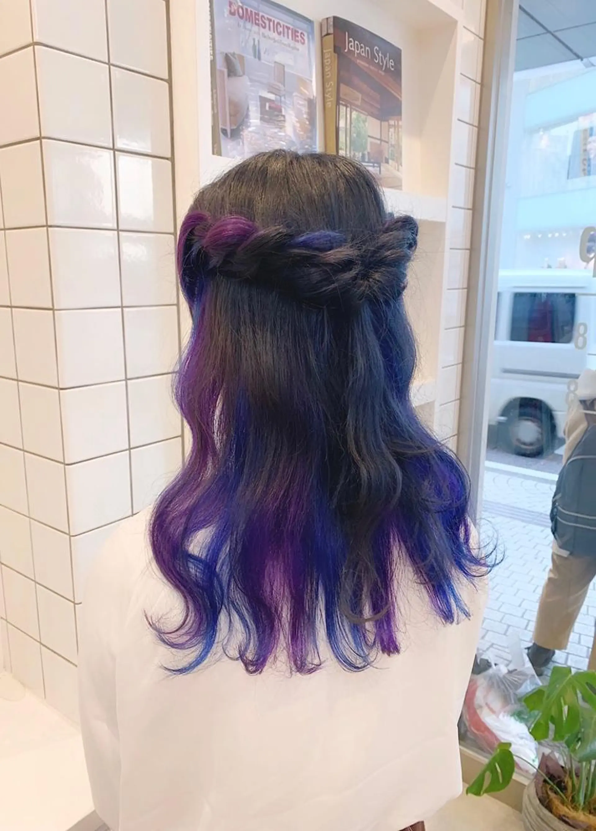 セミロング カラー パーマ ヘアアレンジ メンズ キッズ みなもと ちはるのヘアスタイル