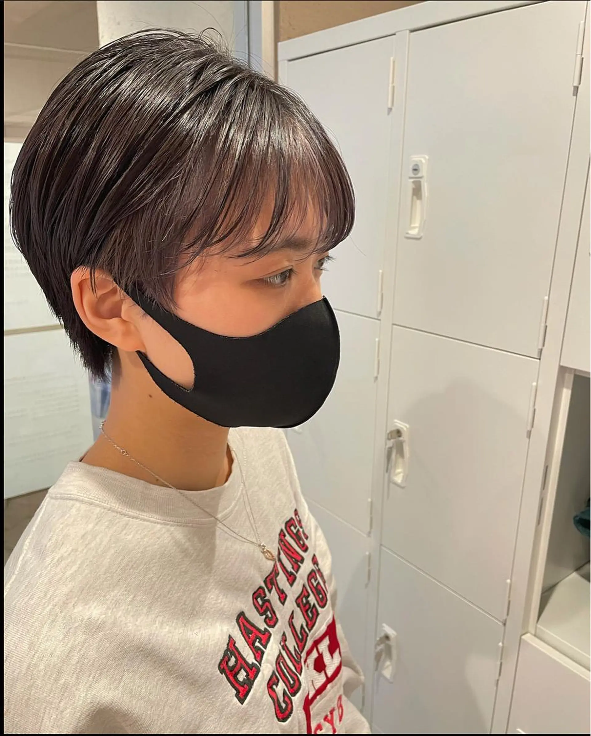 ショート カラー ミストバング  フェイスフレーミング ショートヘア 沖縄/ヘアアレンジ /ナカノのヘアスタイル