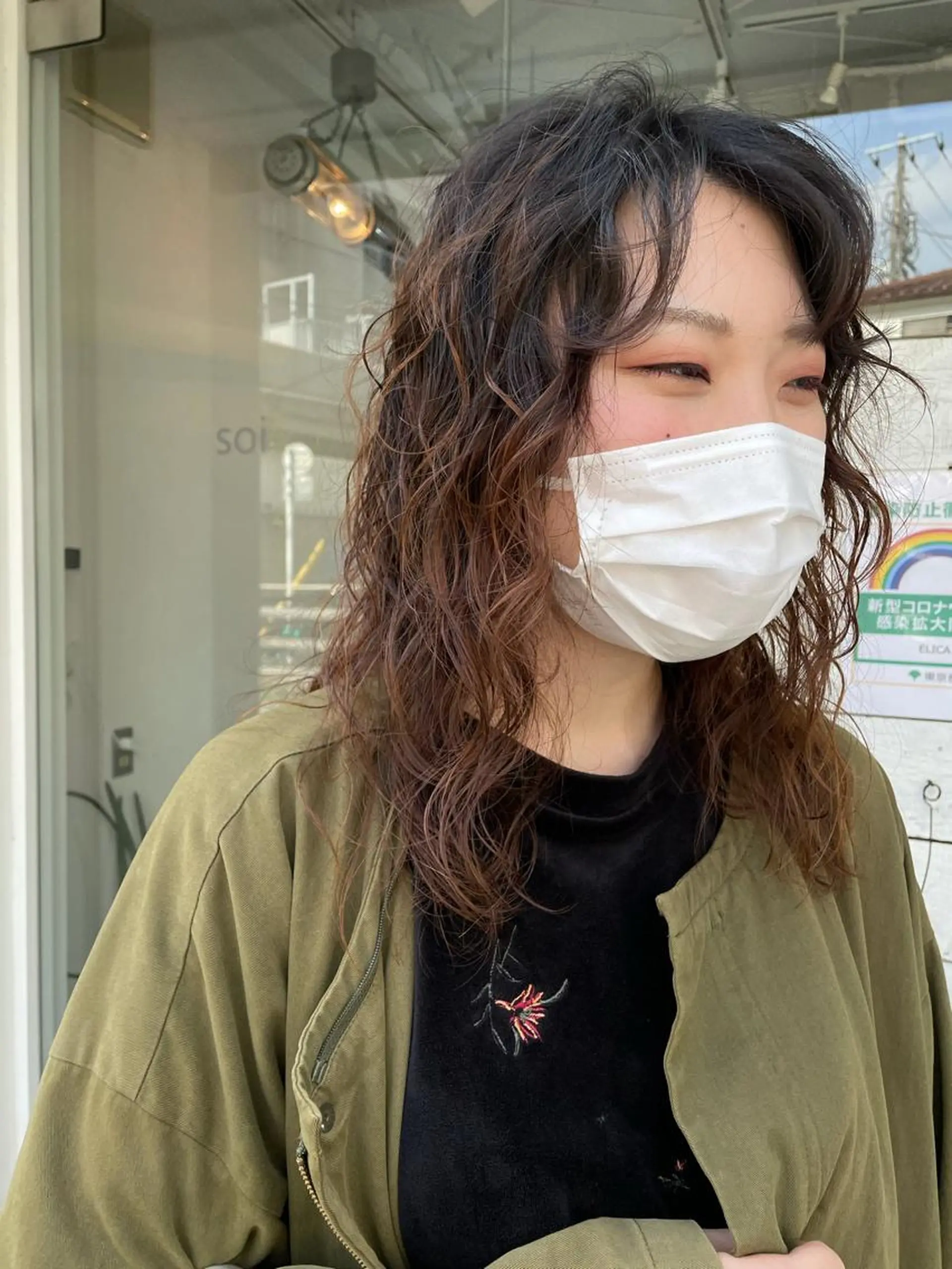 ロング パーマ ロング カット パーマ トリートメント パーマ/透明感カラー /ボブ/吉田一生のヘアスタイル