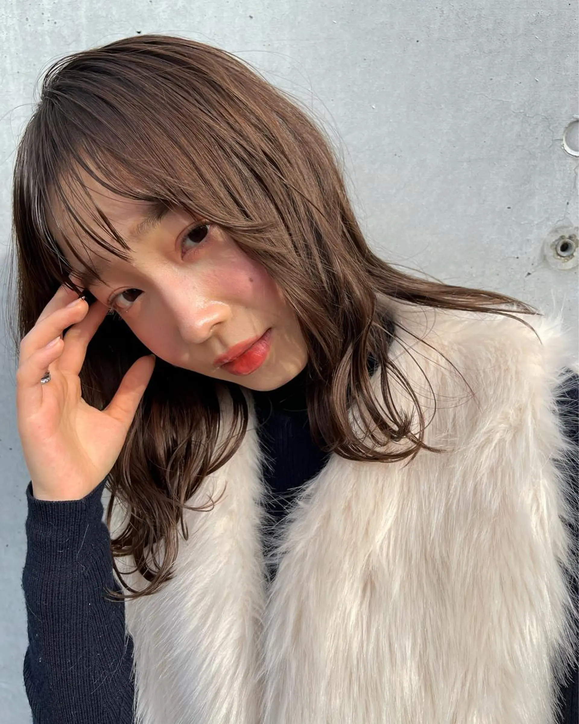 ミディアム 美容室sand 横浜のヘアスタイル