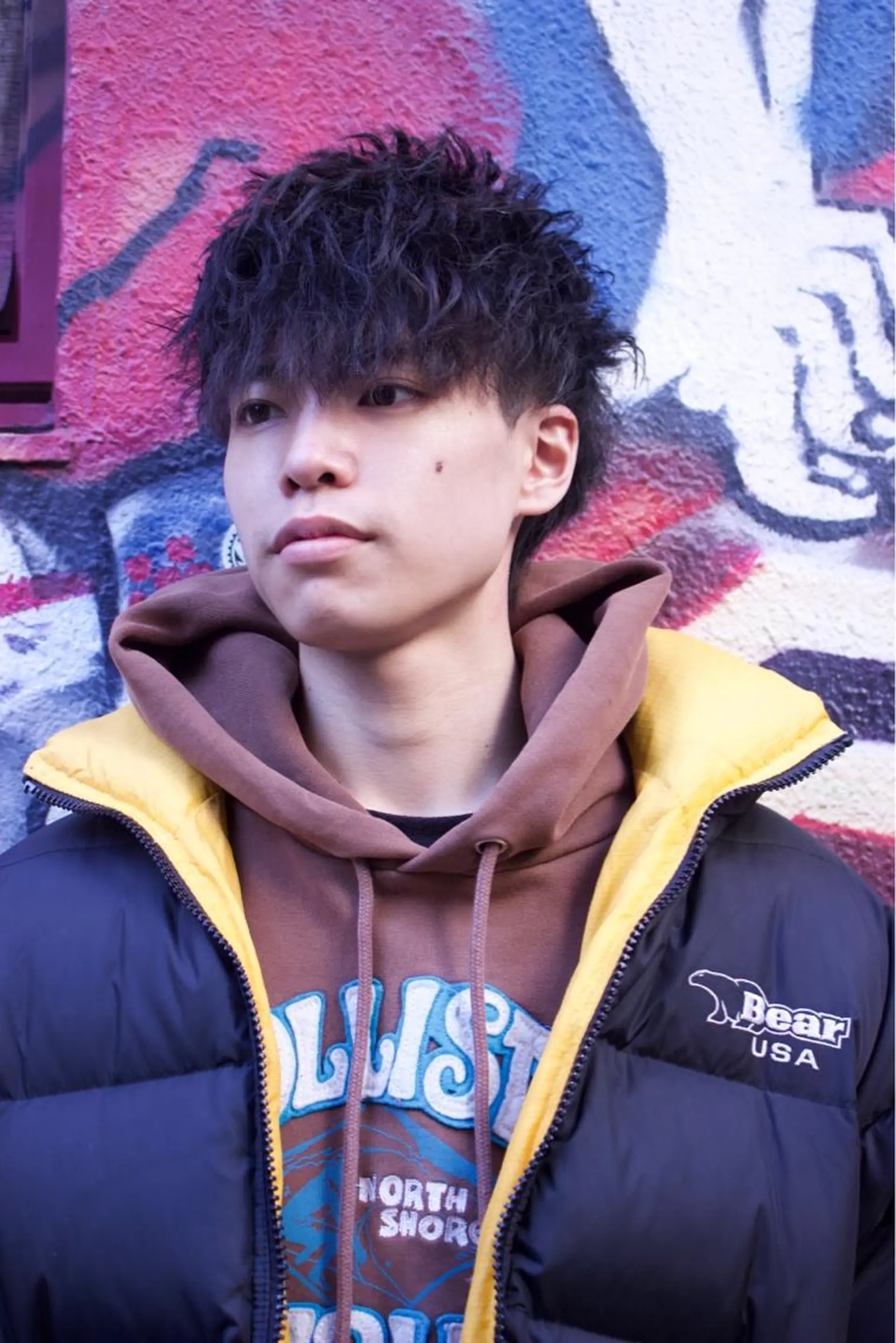 ミディアム パーマ メンズ特化美容師 井上大輔のヘアスタイル