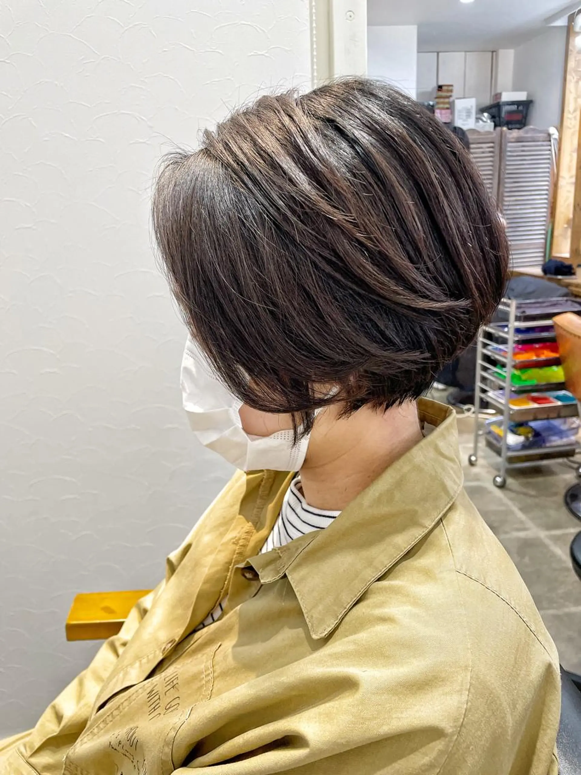 ショート ショートボブ ボブ ミセス ショートヘア カット newline銀座所属・銀座ショート/ 大人ショート/金子涼のヘアスタイル