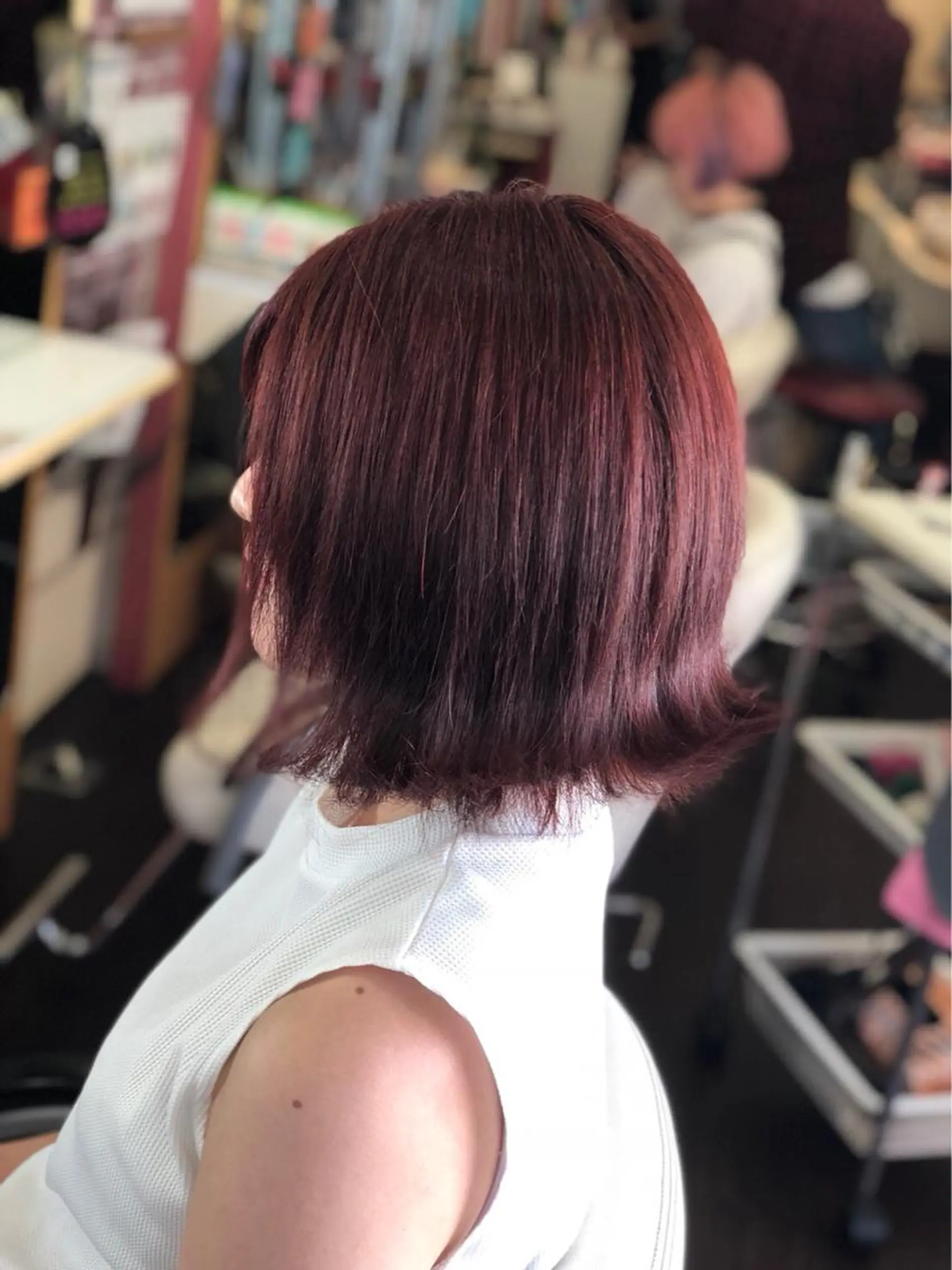 ミディアム カラー ヘアカラー トリートメント たけい ゆうきのヘアスタイル