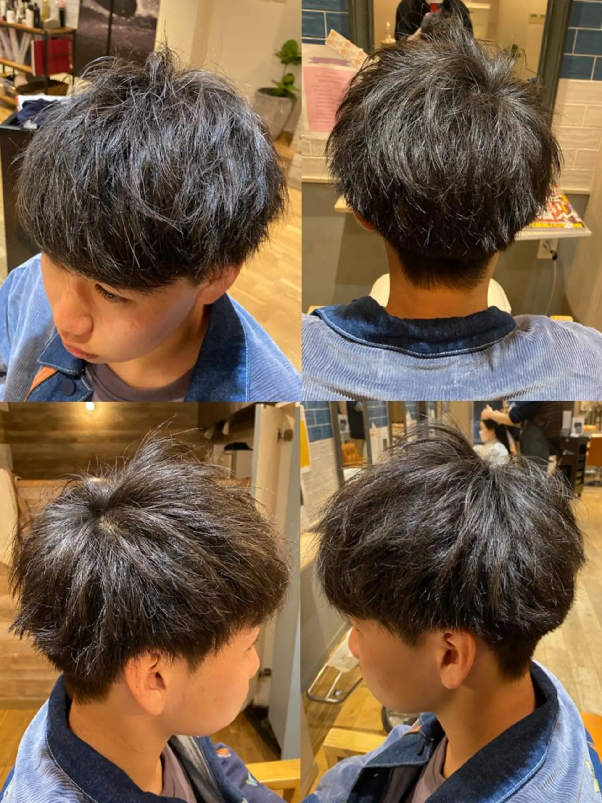 ショート カラー パーマ ヘアアレンジ メンズ 🔥メンズパーマ特 化🔥渡辺一翔🔥のヘアスタイル