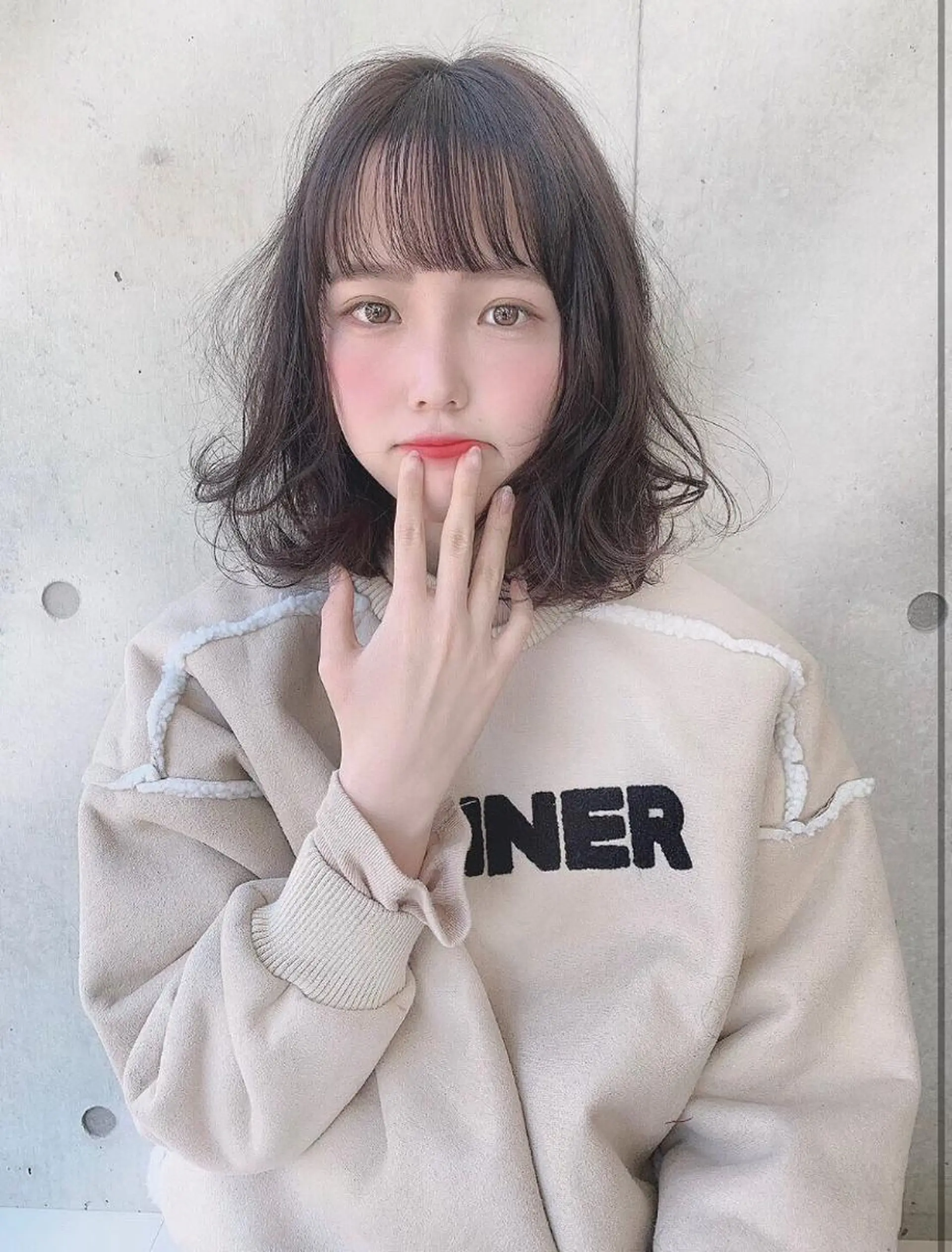 セミロング カラー ベージュカラー ブリーチ ダブルカラー ブリーチなしカラー トリートメント くすみミルクティー／ ブラウン🪡TOWAのヘアスタイル