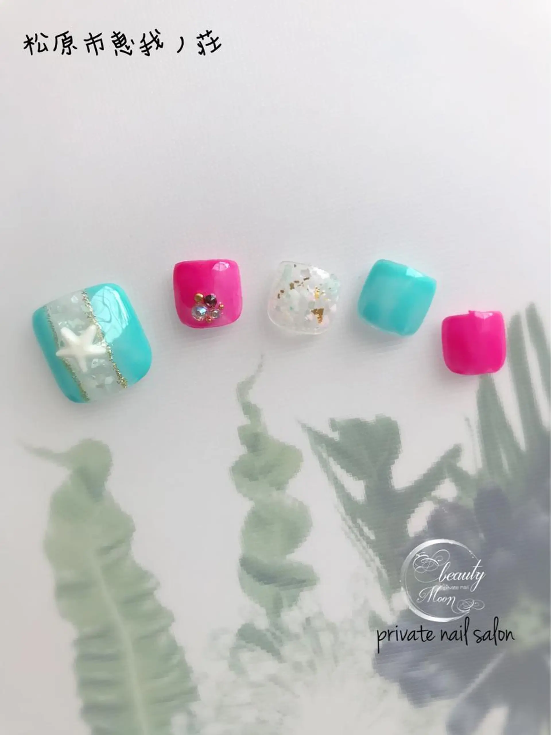 ネイル フットネイル ジェルネイル パラジェル beauty ☪︎moonのネイルデザイン