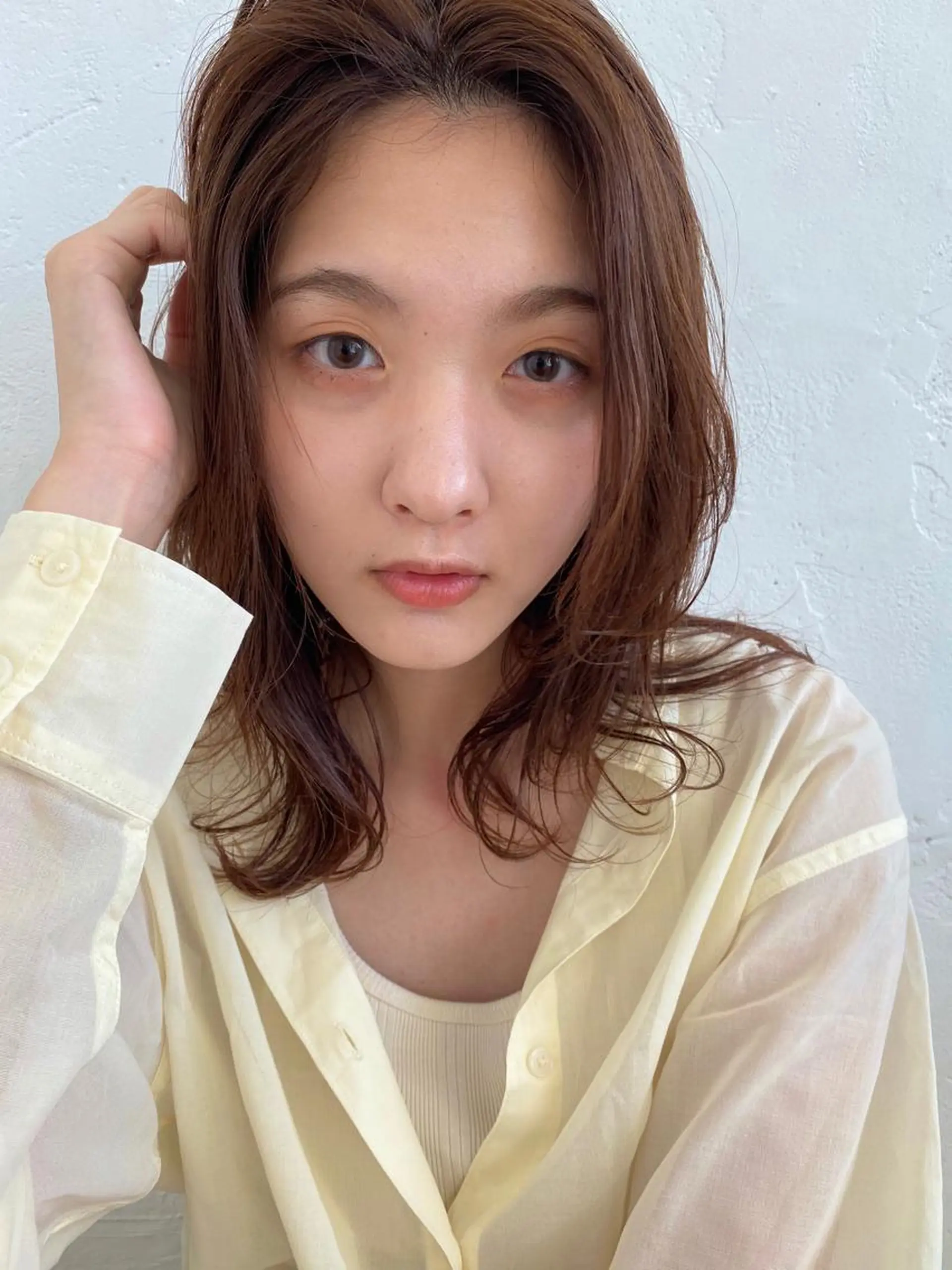 セミロング カラー 五十嵐ゆり 美髪カラー　武蔵小杉のヘアスタイル