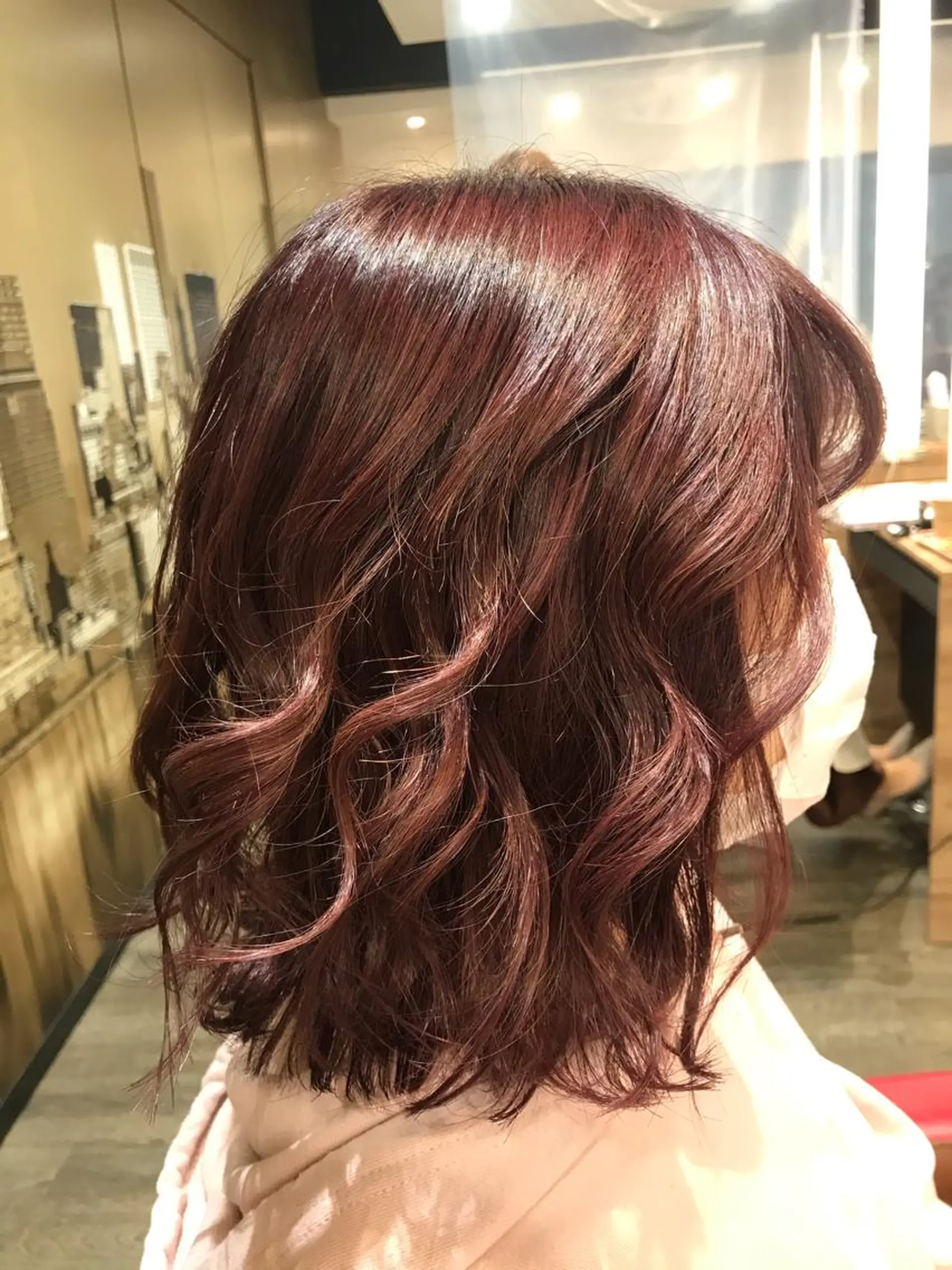 ミディアム カラー ブリーチ ピンクカラー ピンクパープル パープルカラー 限定クーポン 💕大量更新ブリーチのヘアスタイル
