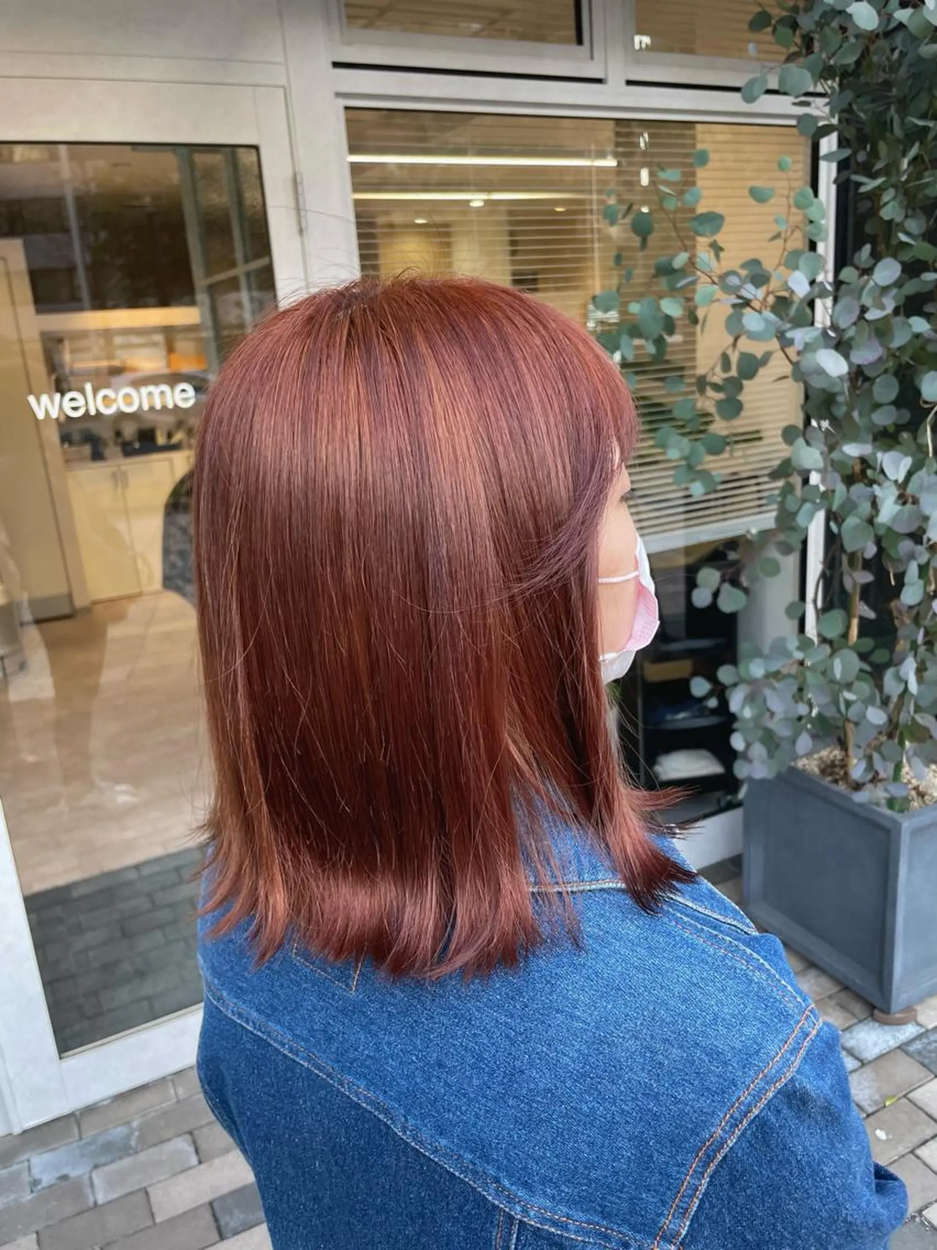 ミディアム カラー オレンジ ピンクカラー レッドカラー 髪質改善🌱 高橋みなみのヘアスタイル