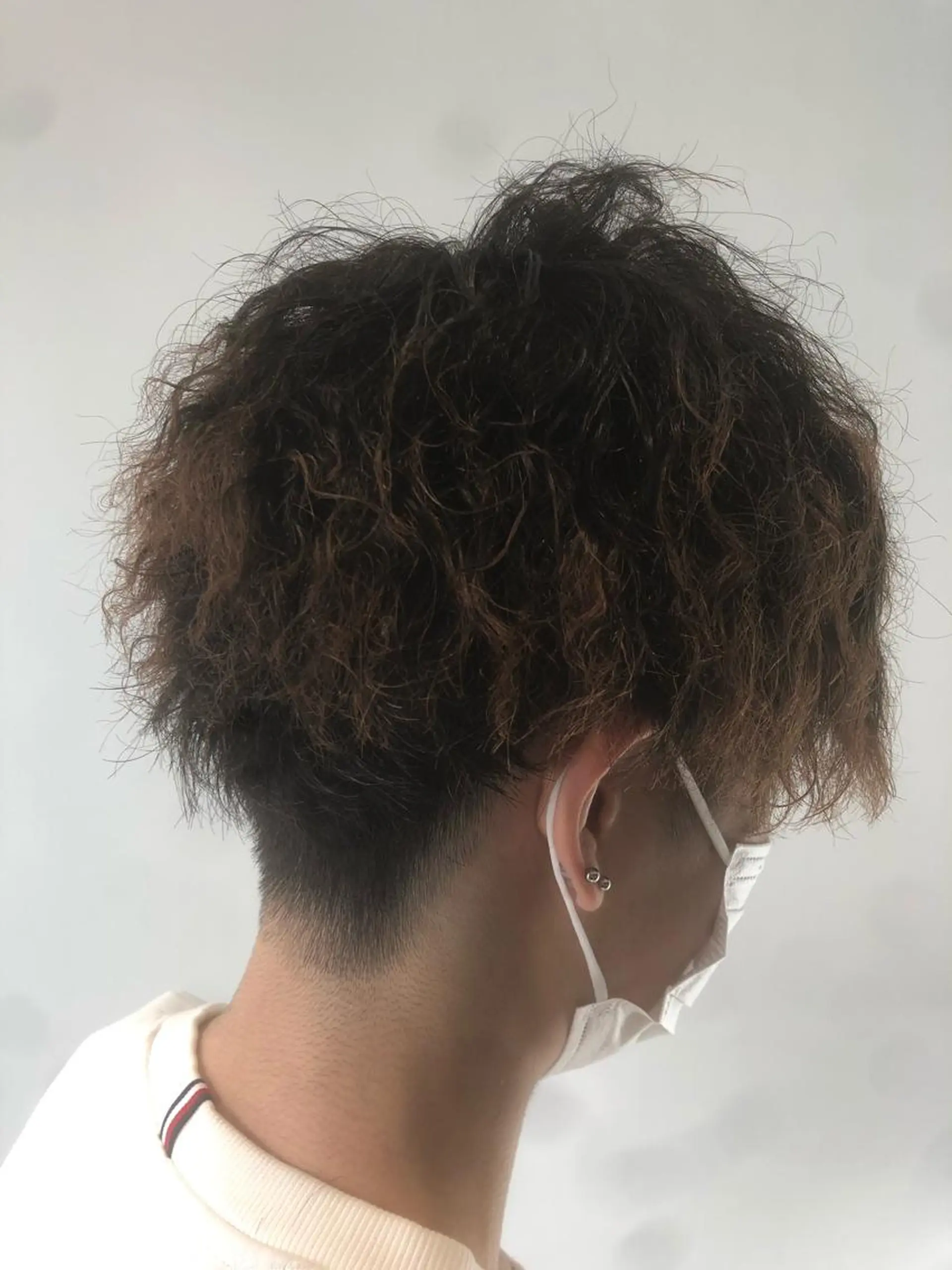 ショート メンズ メンズパーマ トリートメント ワタナベ テルマサのヘアスタイル